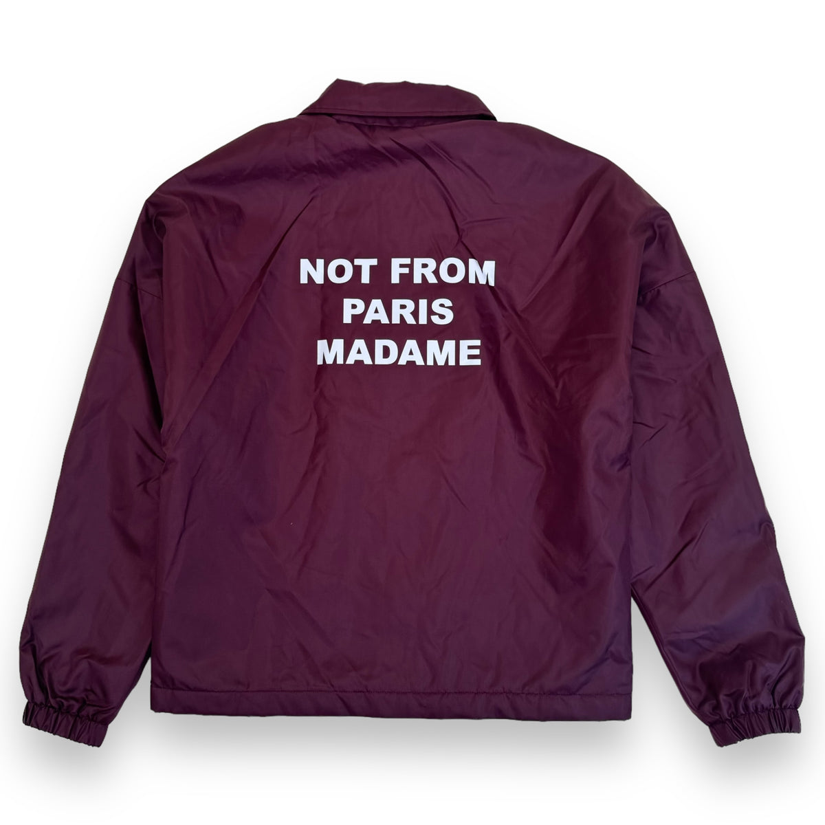 DRÔLE DE MONSIEUR PRINTED SHELL JACKET BURGUNDY XL