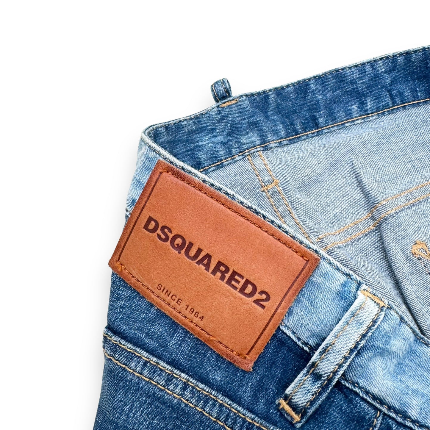 DSQUARED2 EXTREME RIP DISTRESSED SHORT DENIM JEANS L