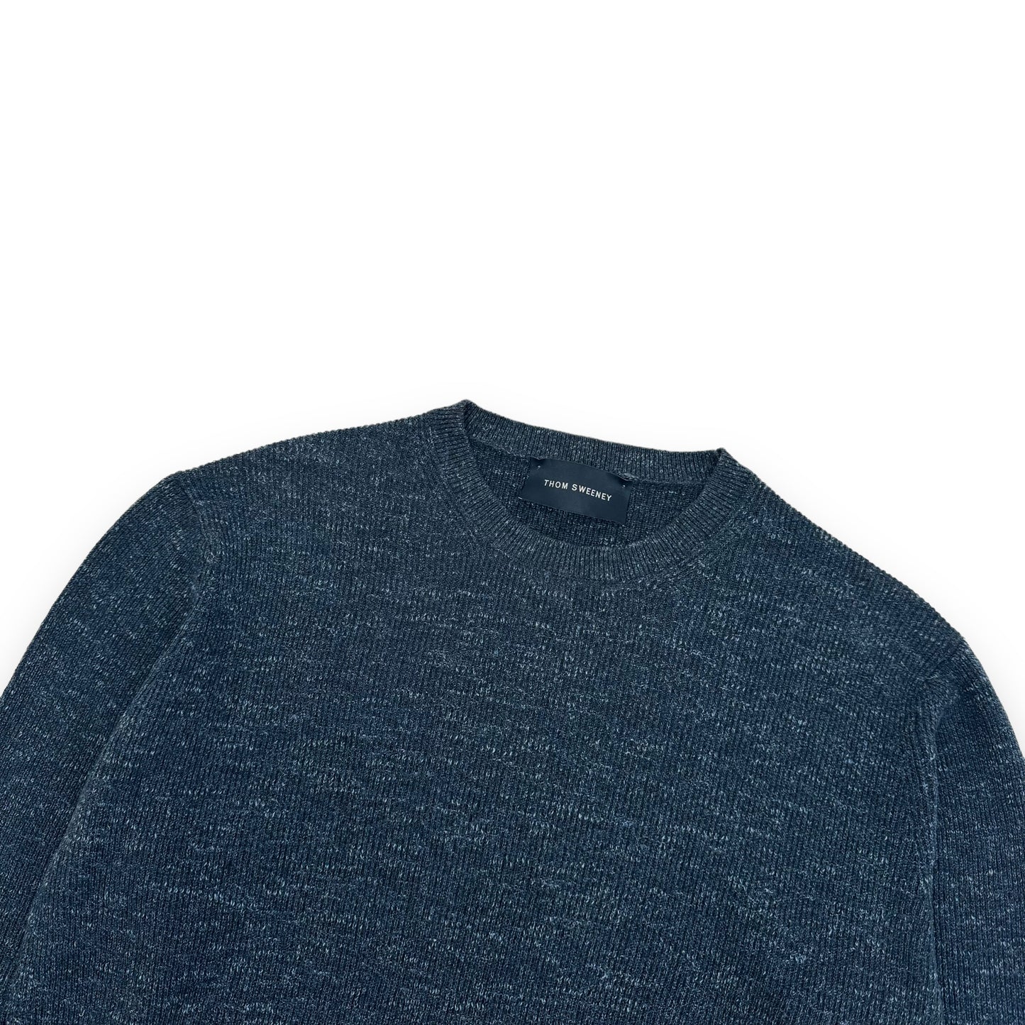 THOM SWEENEY COTTON KNIT CREWNECK SWEATSHIRT NAVY M