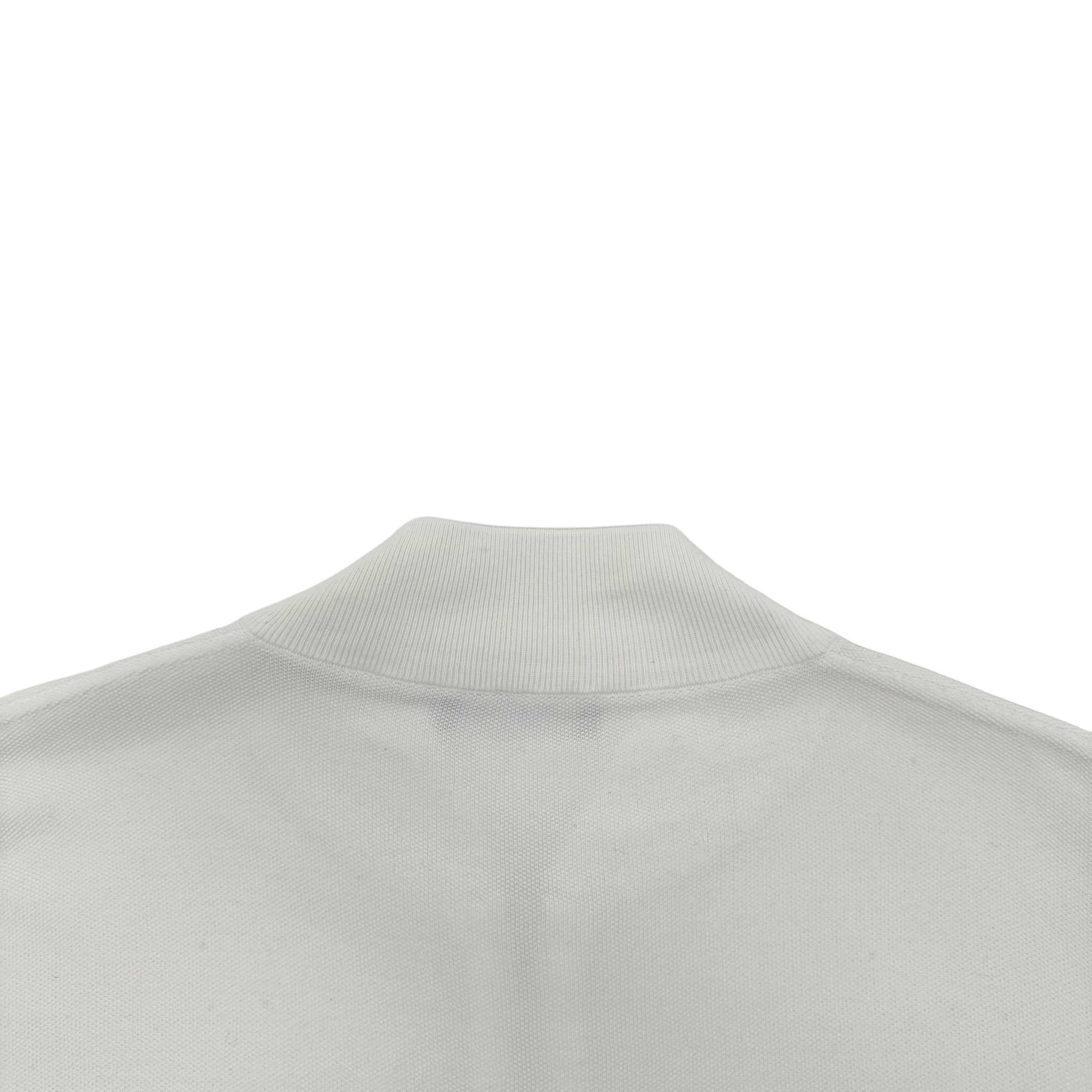 THOM SWEENEY FINE-KNIT COTTON ZIP-UP TRACK TOP WHITE L