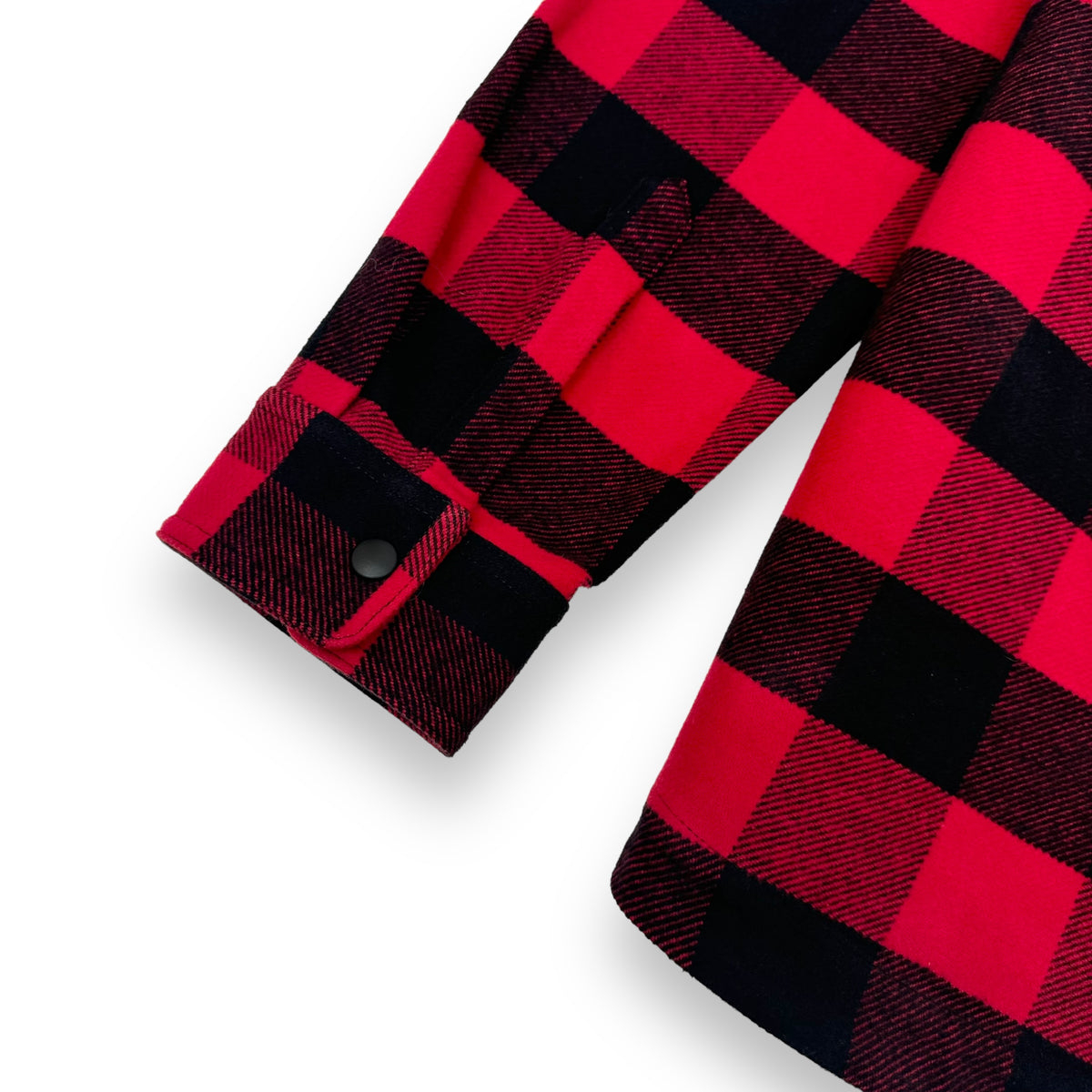 PALM ANGELS CLASSIC LOGO CHECKED OVER SHIRT BLACK / RED L