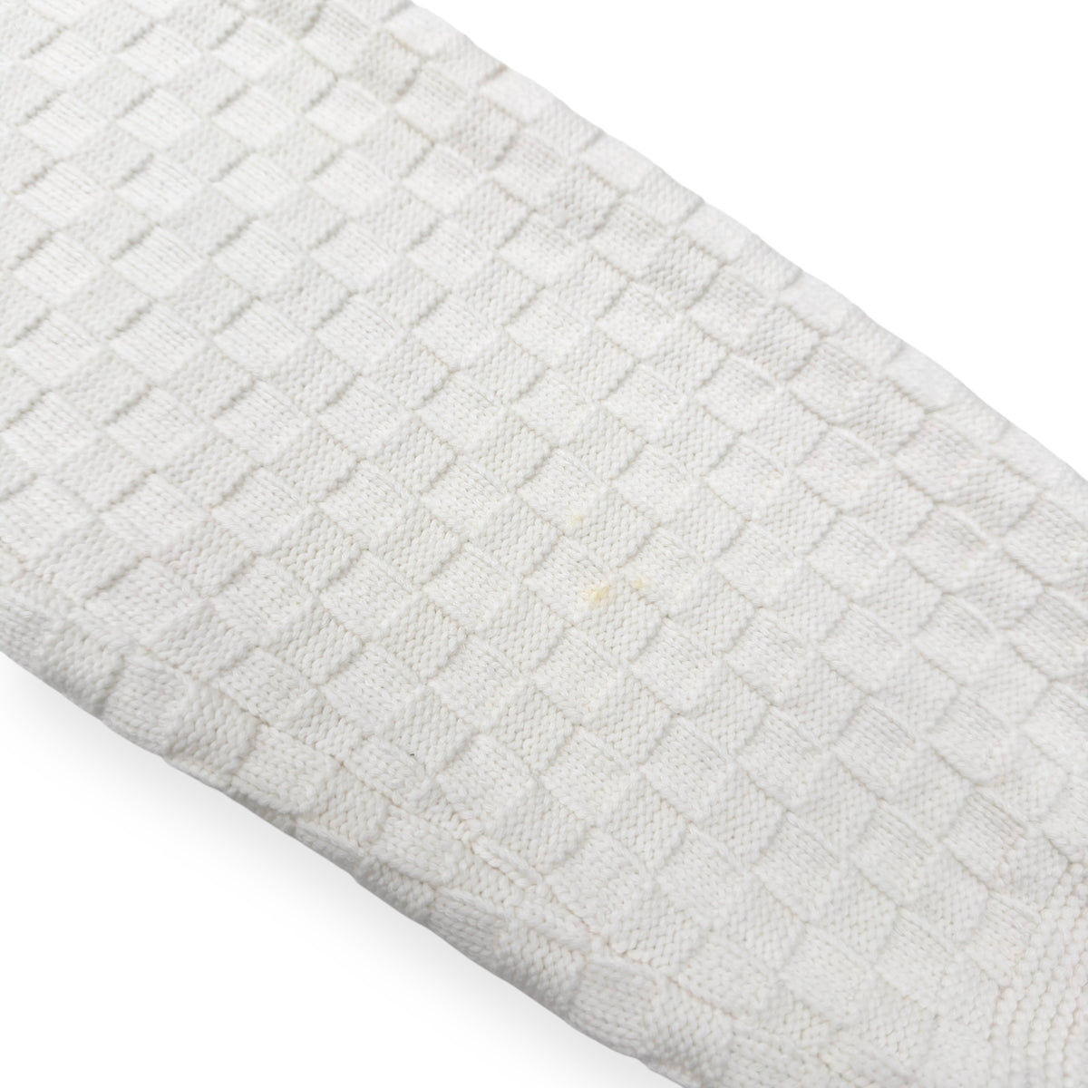 LOUIS VUITTON WOOL COLLARED DAMIER PULLOVER JUMPER WHITE XL