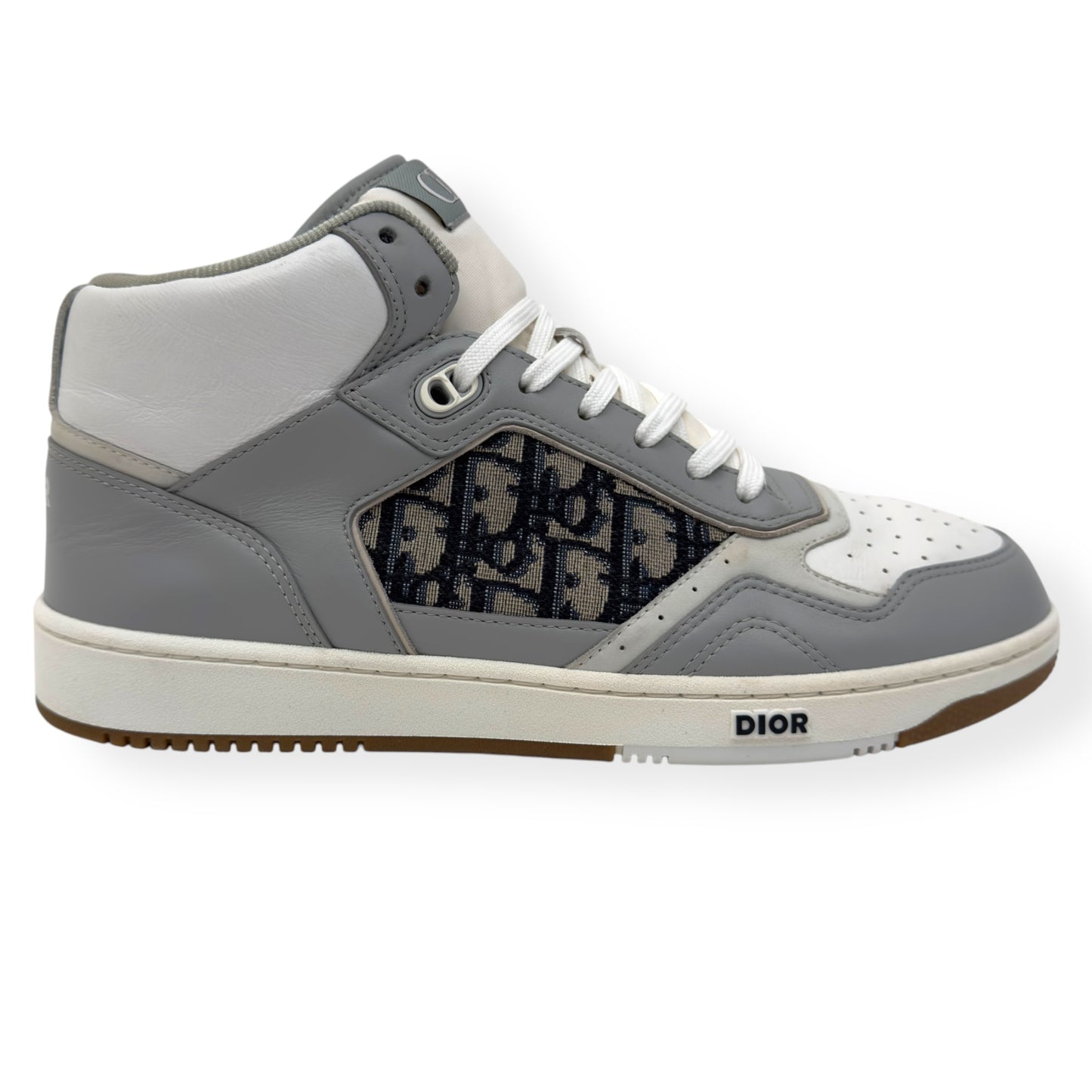 DIOR B27 OBLIQUE HIGH TOP SNEAKERS GREY / WHITE 43 / UK9