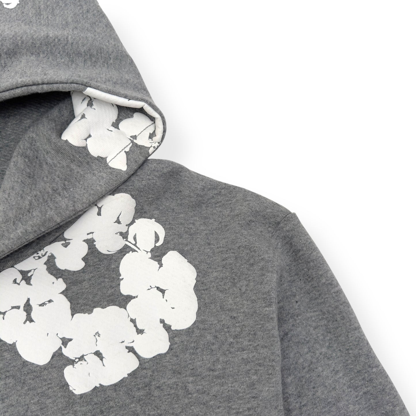 DENIM TEARS THE COTTON WREATH HOODIE GREY / WHITE L