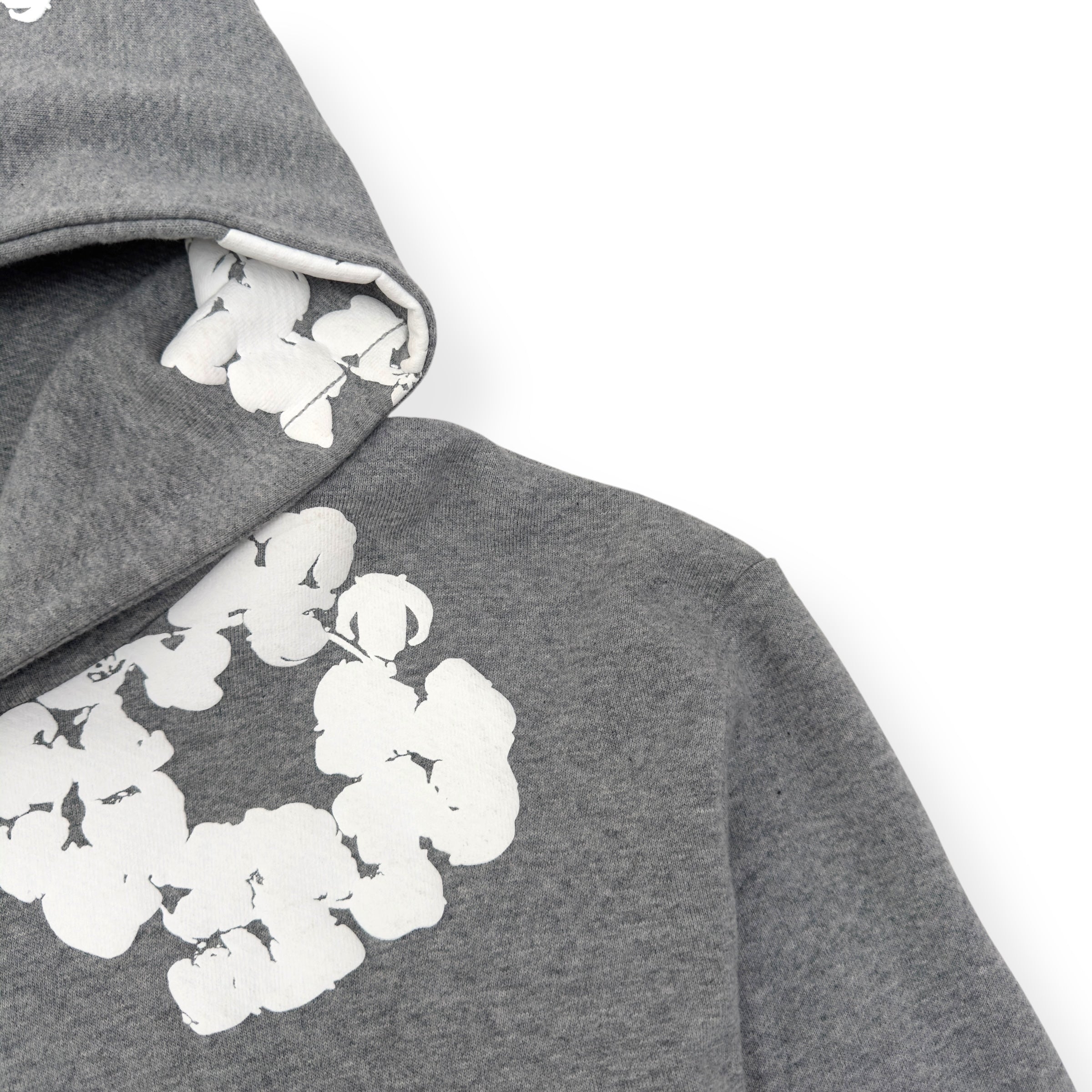 DENIM TEARS THE COTTON WREATH HOODIE GREY / WHITE L