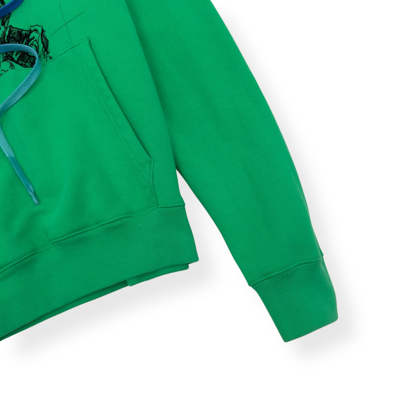 OFF-WHITE PUBLIC TELEVISION HOODIE GREEN / BLACK L