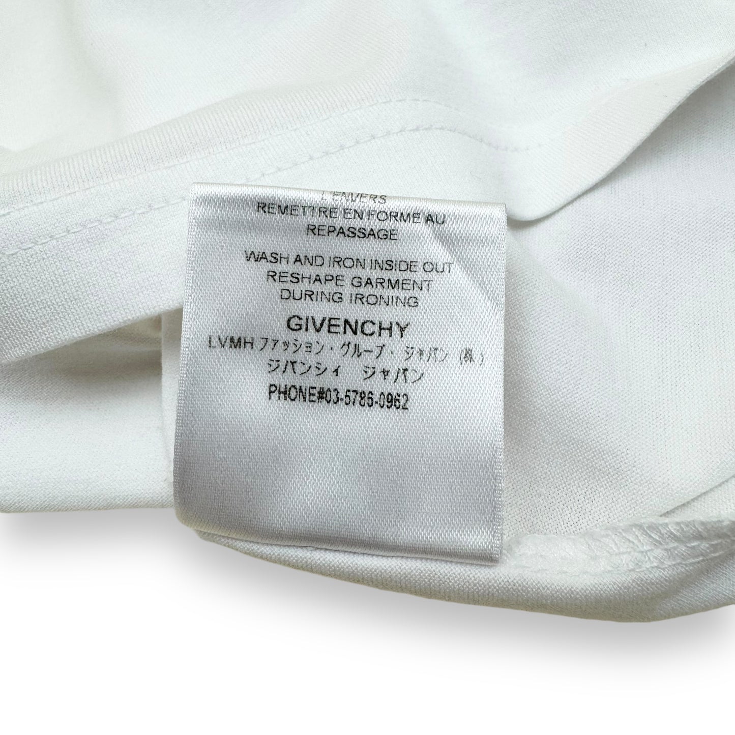 GIVENCHY PARIS LOGO T-SHIRT WHITE M