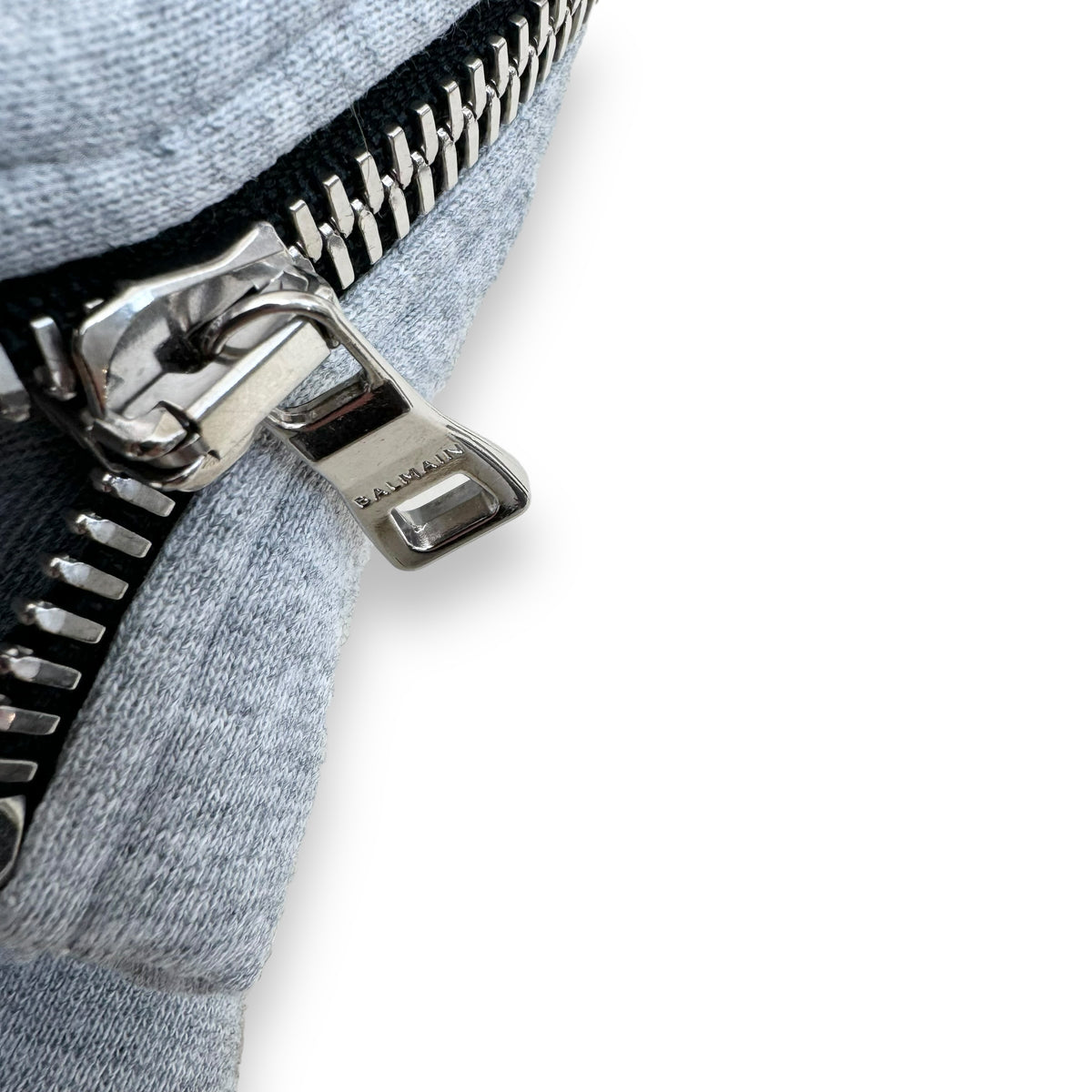 BALMAIN PARIS HOODIE GREY M