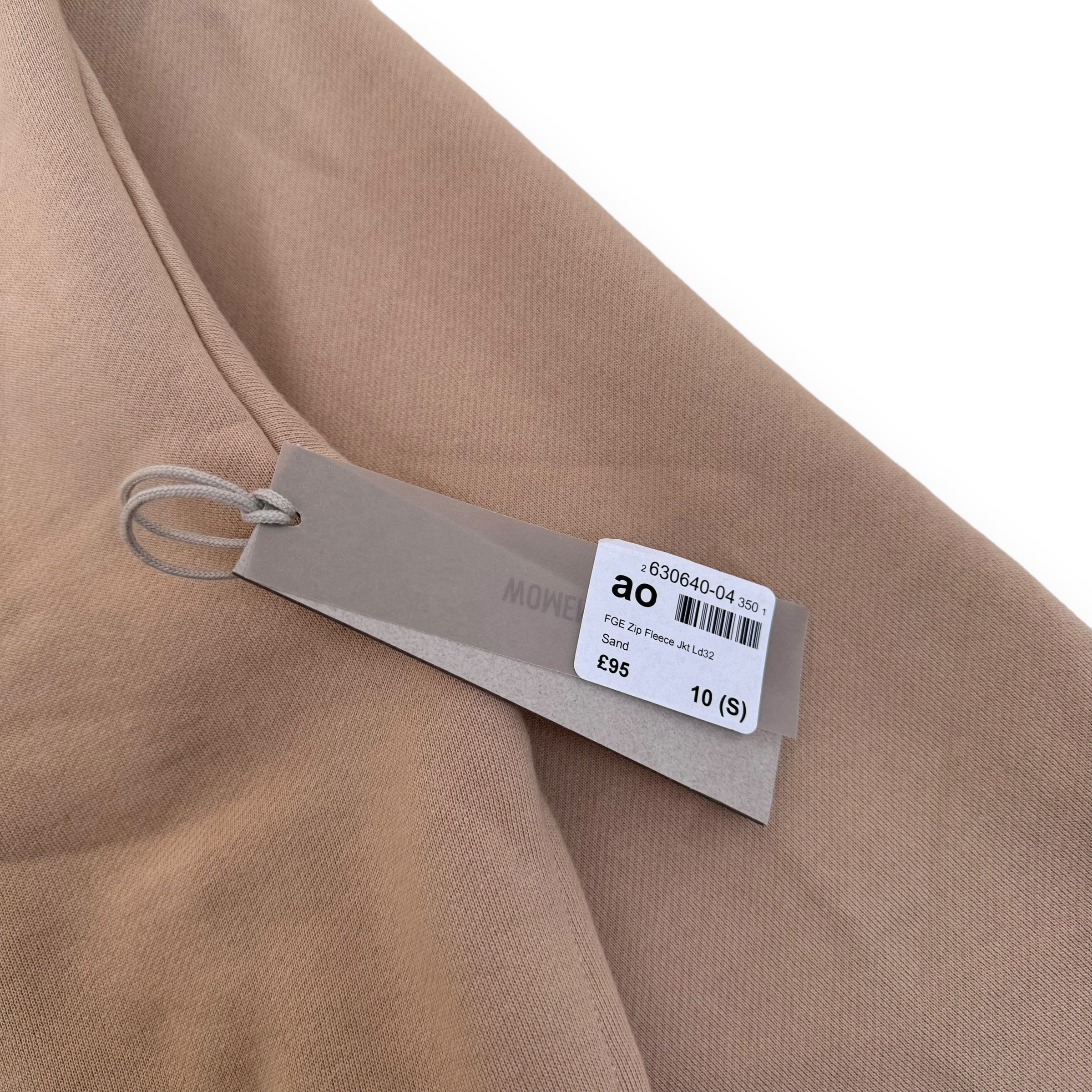 ESSENTIALS WOMENS ZIP-UP FLEECE JACKET SAND UK10