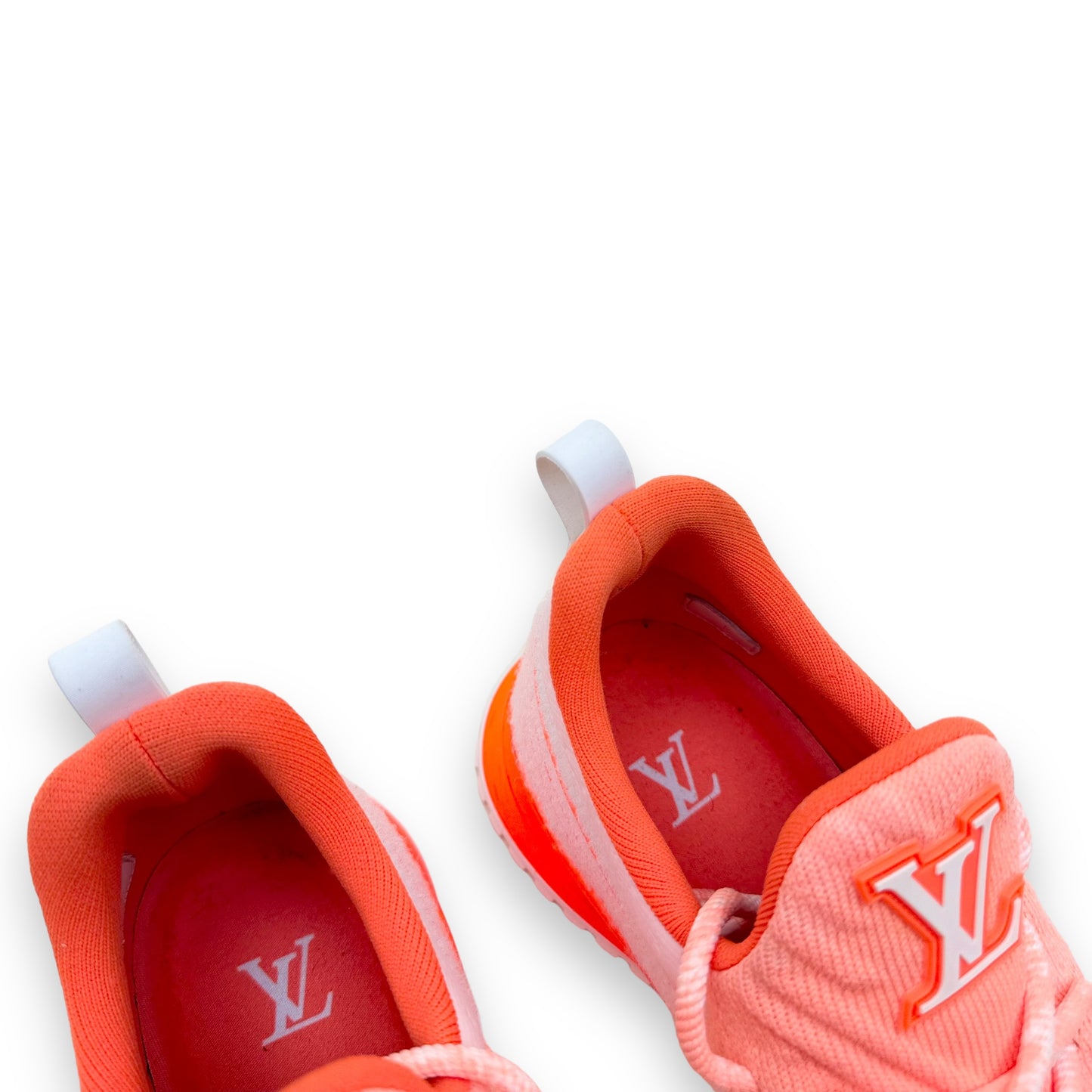 LOUIS VUITTON V.N.R TECHNICAL KNIT SNEAKER ORANGE UK8.5