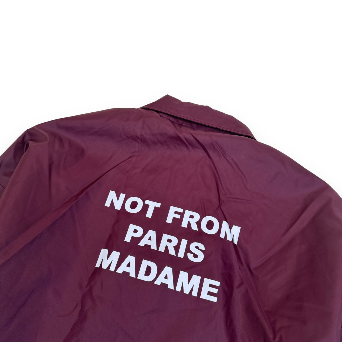 DRÔLE DE MONSIEUR PRINTED SHELL JACKET BURGUNDY XL