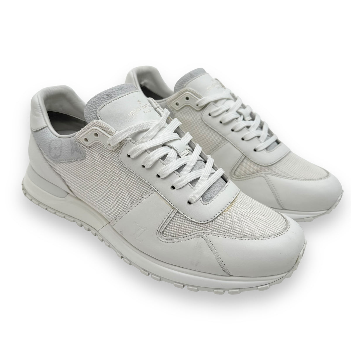 LOUIS VUITTON RUN AWAY LEATHER SNEAKER WHITE UK8.5