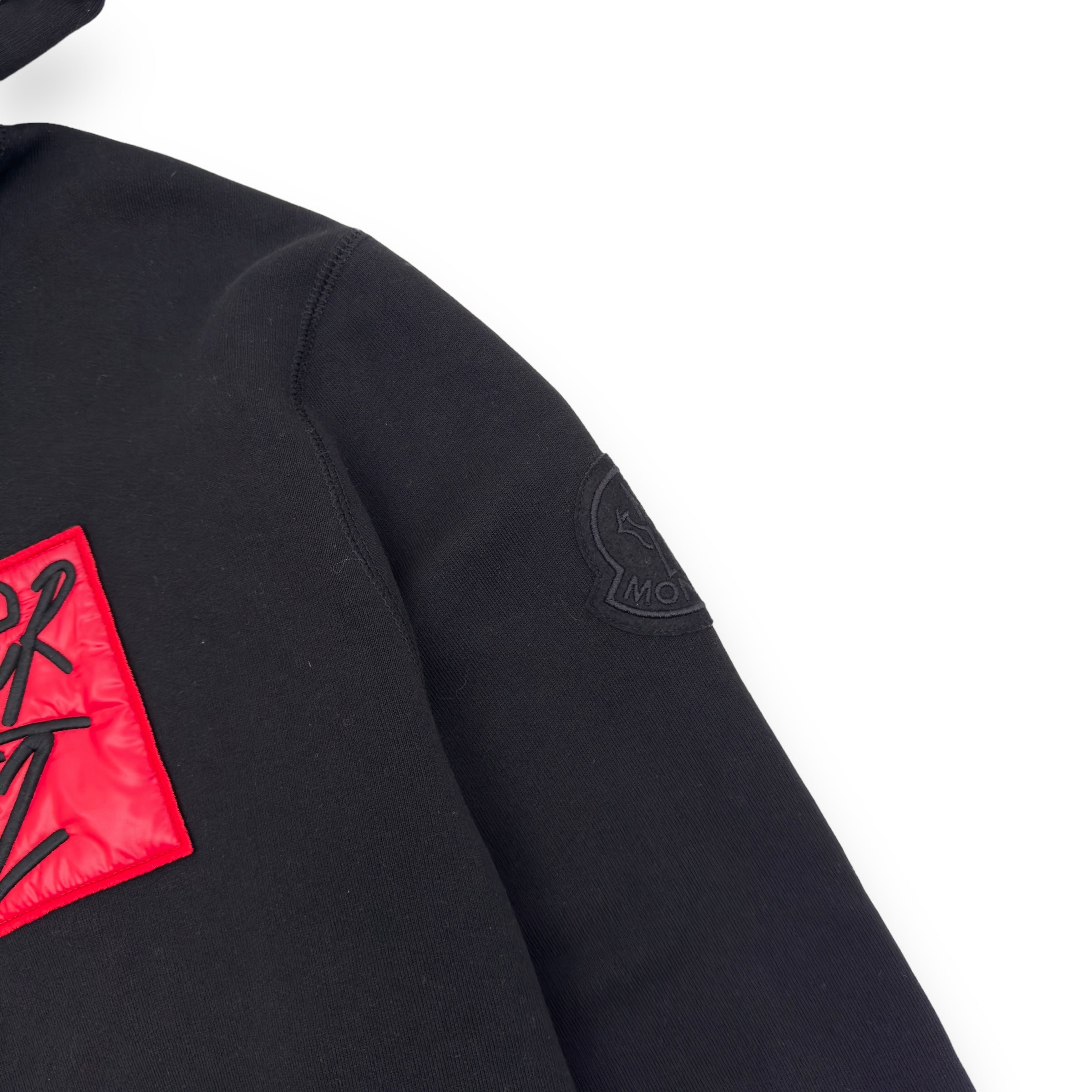 MONCLER GENIUS 1952 HOODIE BLACK / RED L