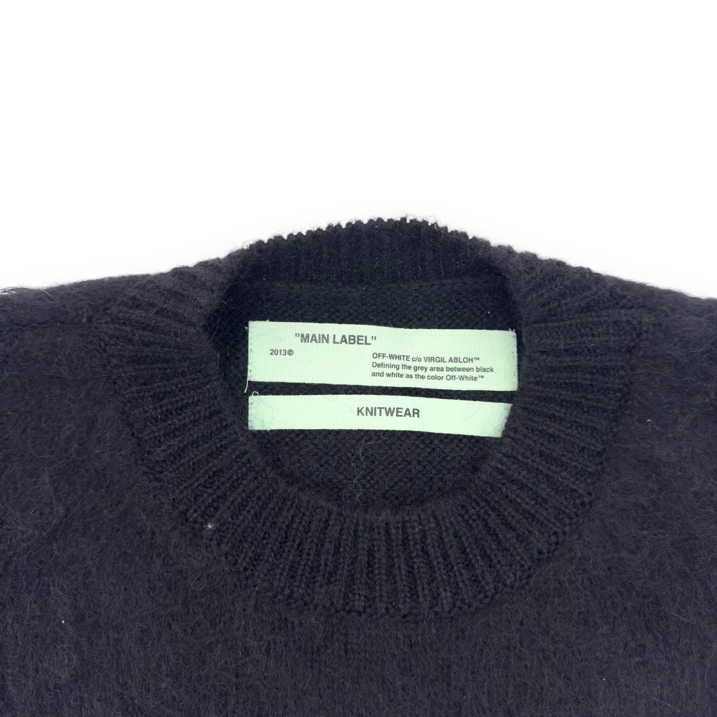 OFF-WHITE MOHAIR GRADIENT ARROW SWEATER BLACK M