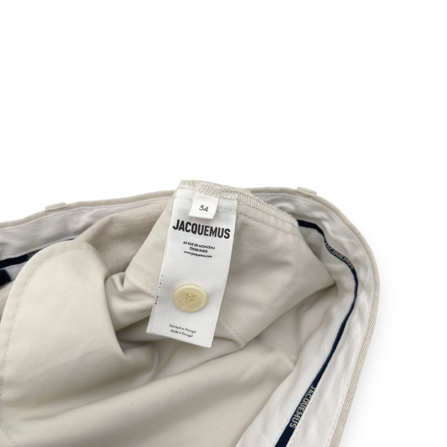 JACQUEMUS LE RAPHIA STRAIGHT LEG LINEN BLEND SUIT TROUSERS 54 / XXL