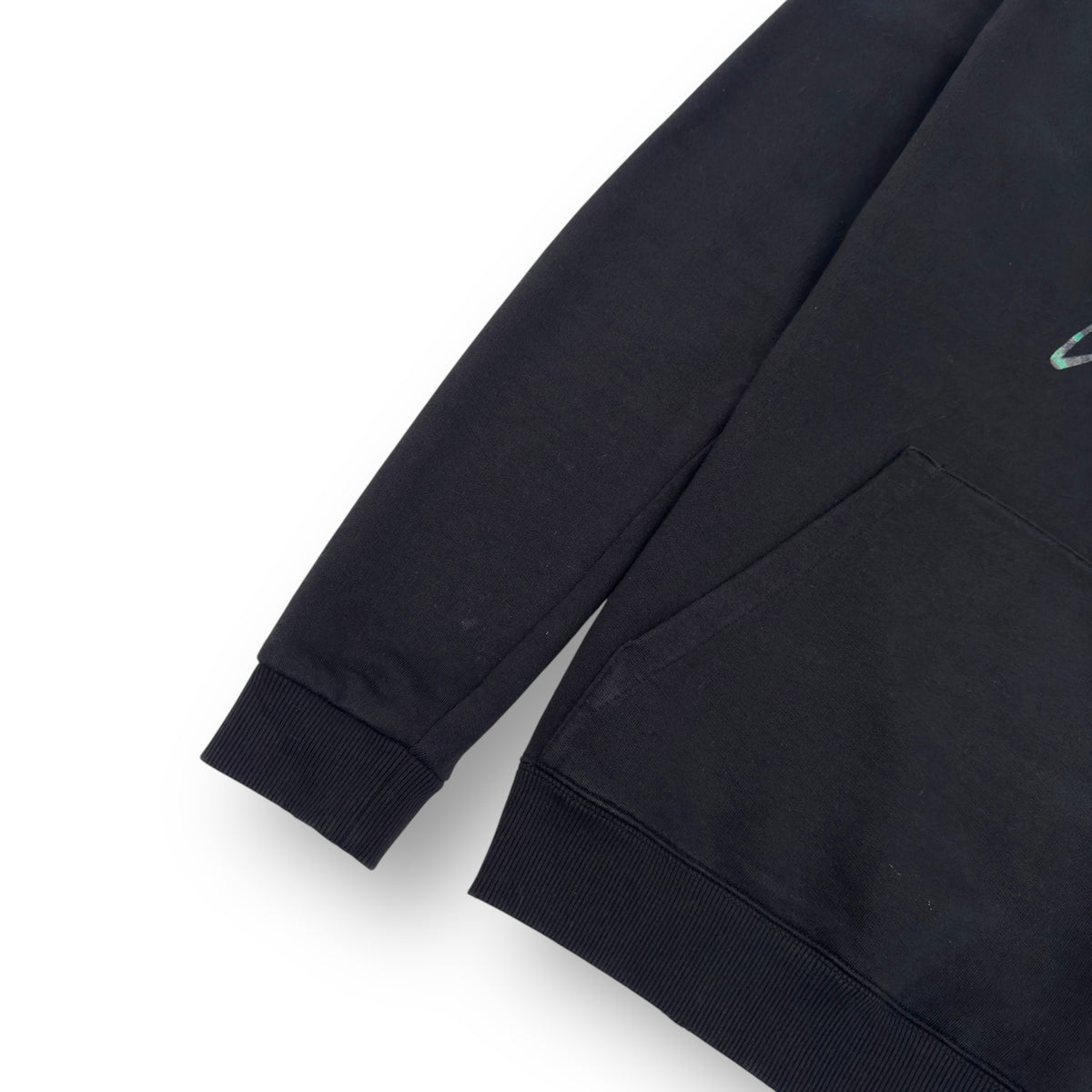 SAINT LAURENT SIGNATURE LOGO PRINT HOODIE BLACK L