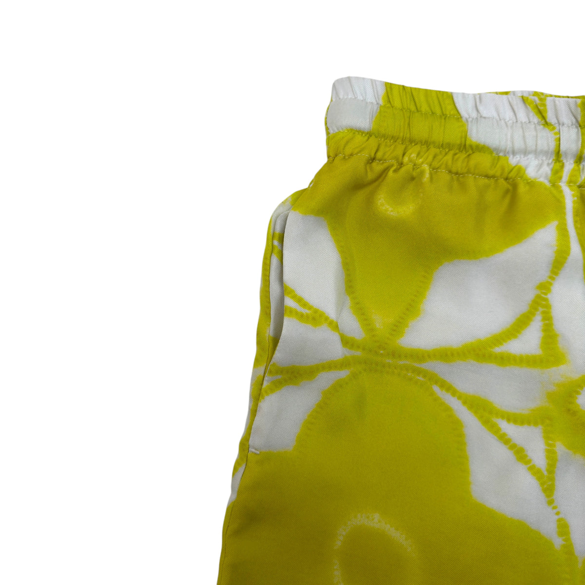 LOUIS VUITTON SHIBORI SILK SHORTS YELLOW XL