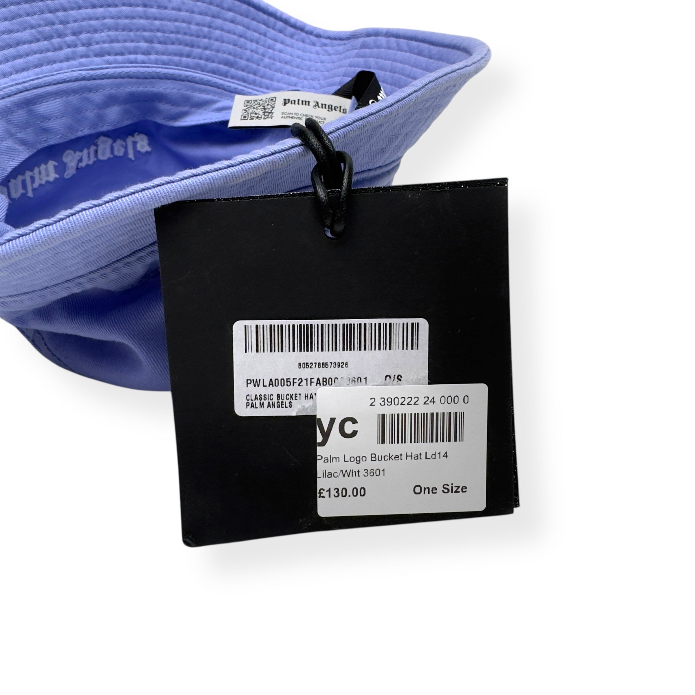 PALM ANGELS CLASSIC BUCKET HAT LILAC / WHITE O/S
