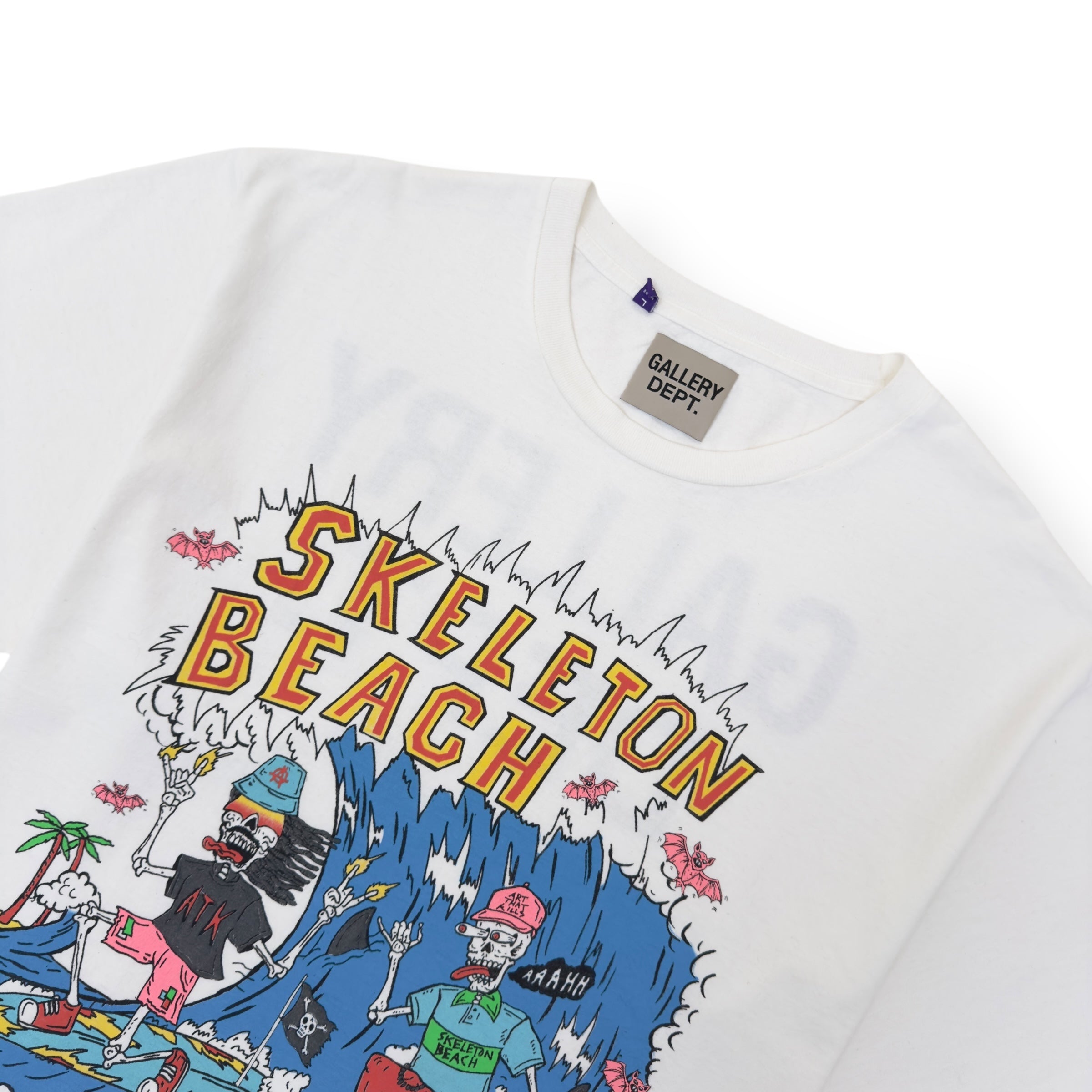 GALLERY DEPT. SKELETON BEACH SURF T-SHIRT WHITE L