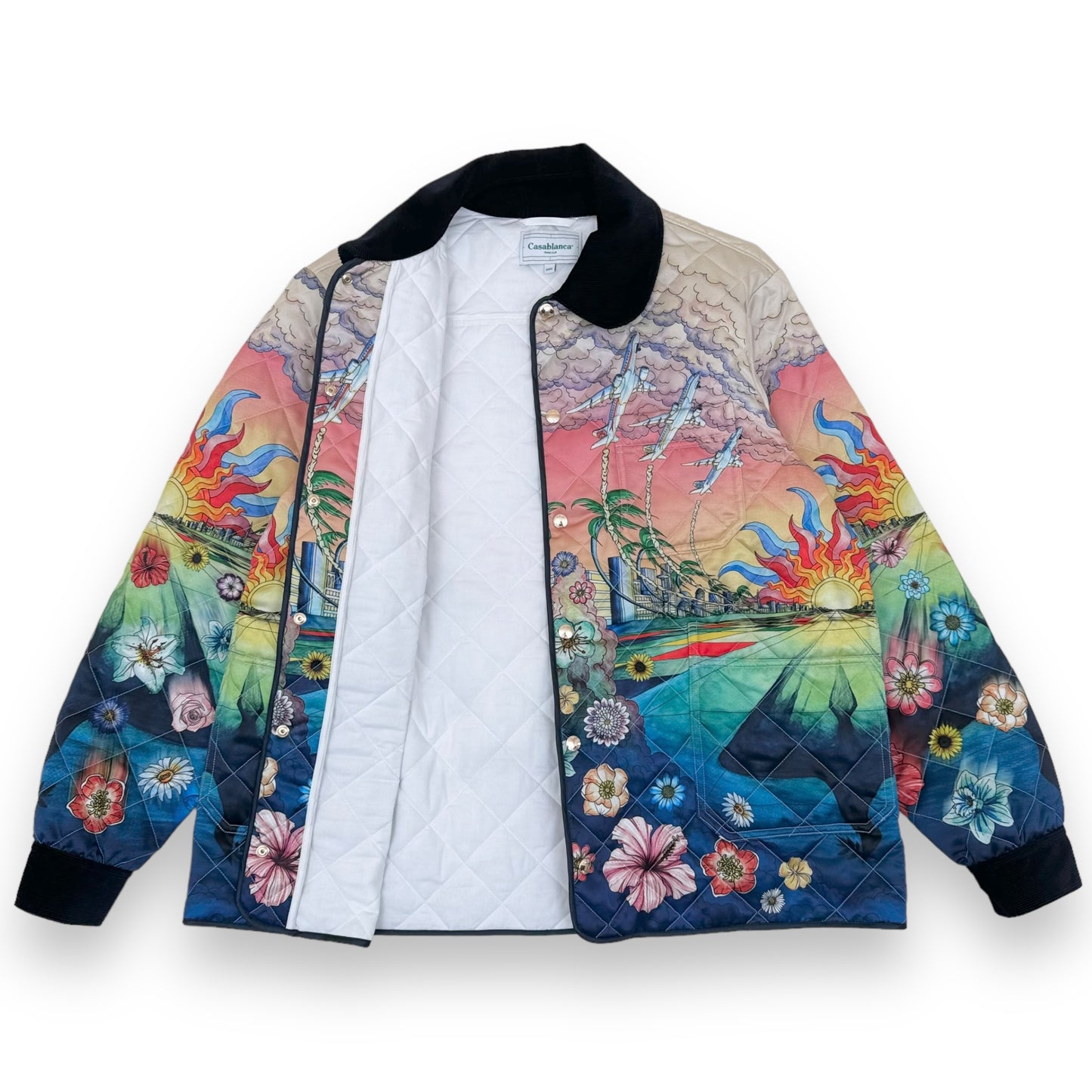 CASABLANCA PRINTED QUILTED HUNTING JACKET MULTICOLOURED XXXL