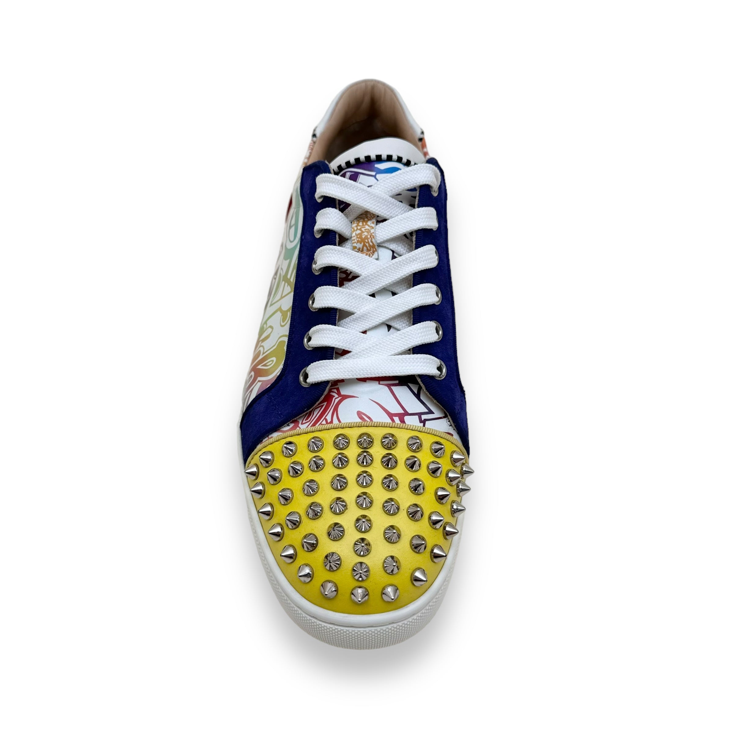 CHRISTIAN LOUBOUTIN SEAVASTE GRAFFITI LOW TOP SNEAKER UK9