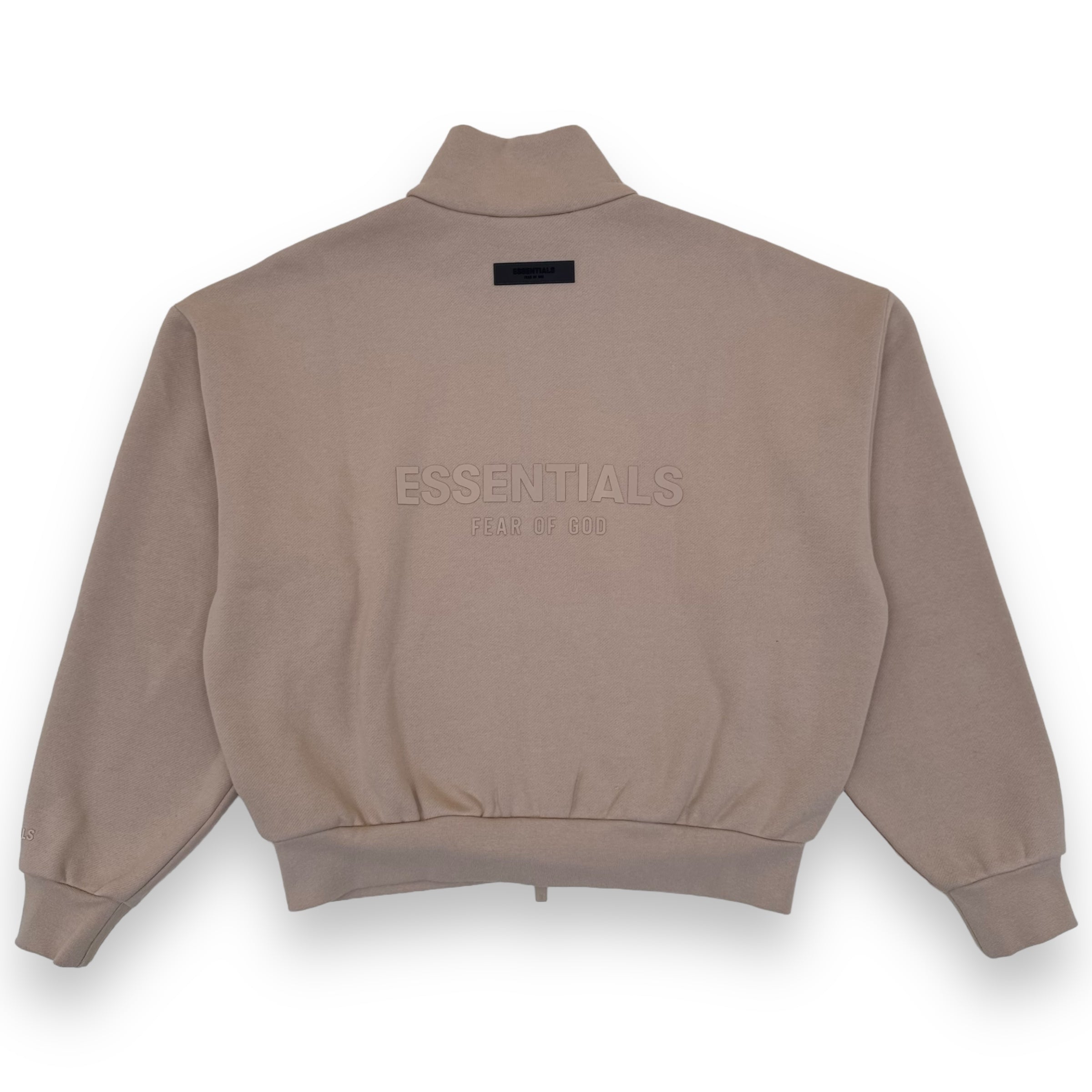 ESSENTIALS WOMENS ZIP-UP FLEECE JACKET SAND UK10