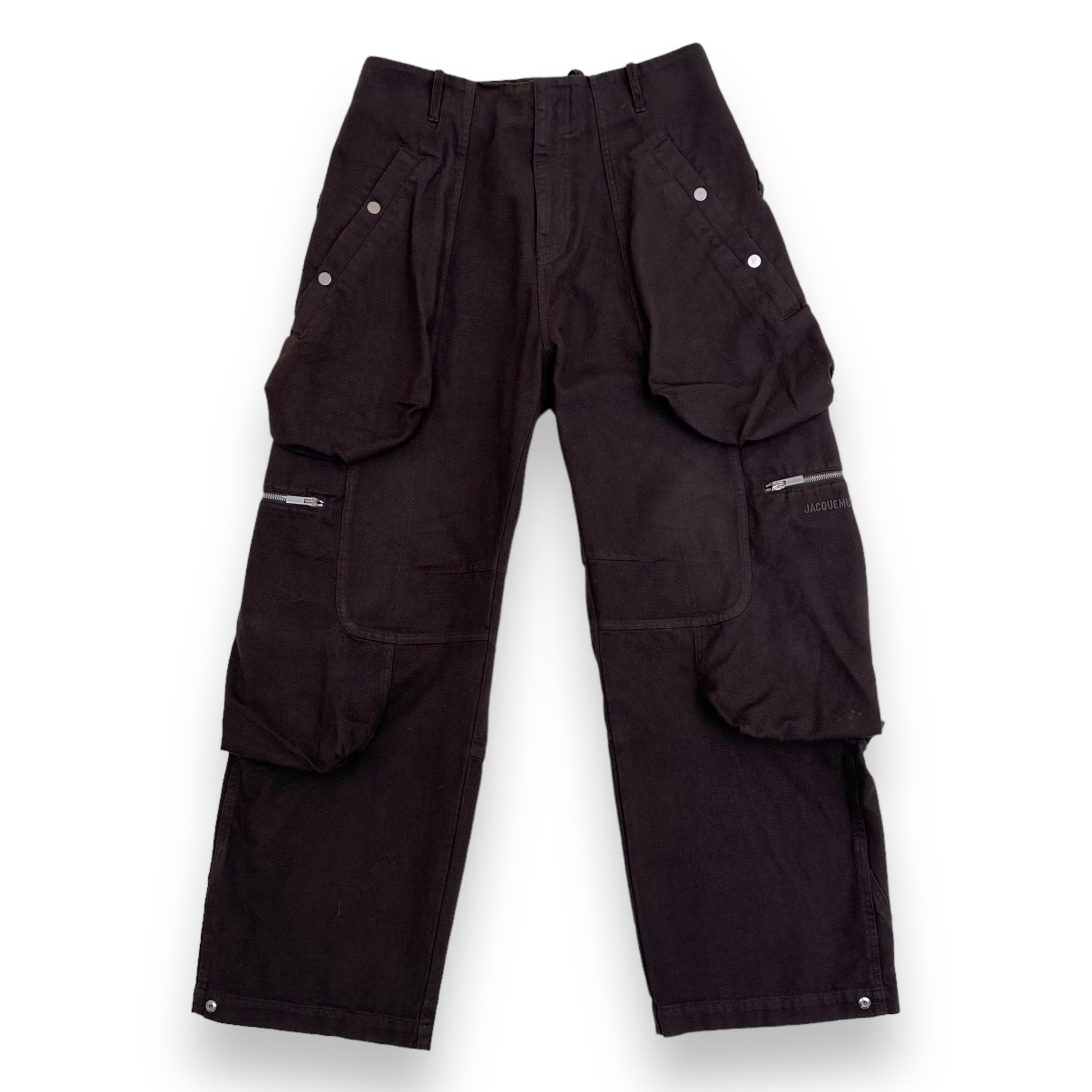 JACQUEMUS LE CARGO CROISSANT COTTON-CANVAS TROUSERS BROWN L