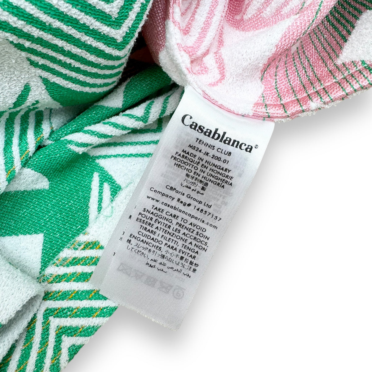 CASABLANCA DÉGRADÉ HEART-JACQUARD OVERSHIRT MULTICOLOURED XXL