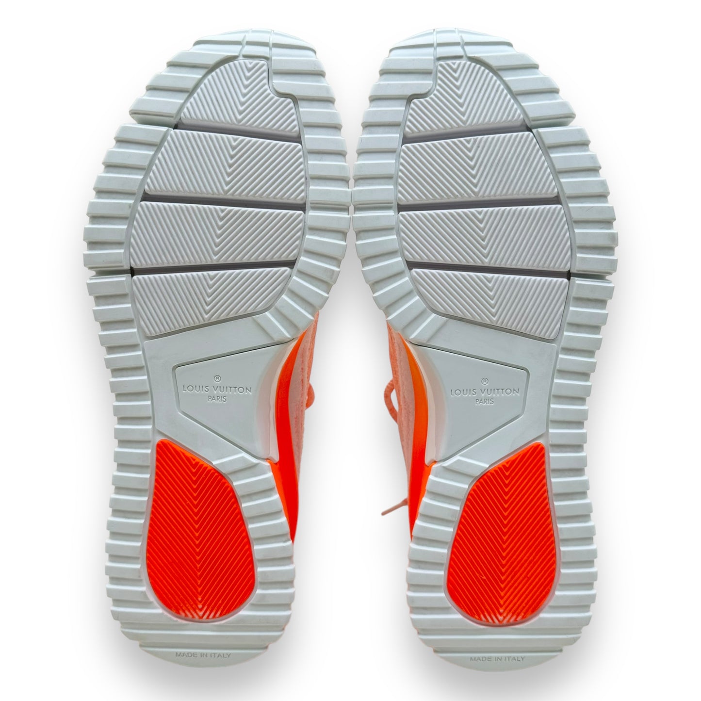 LOUIS VUITTON V.N.R TECHNICAL KNIT SNEAKER ORANGE UK8.5
