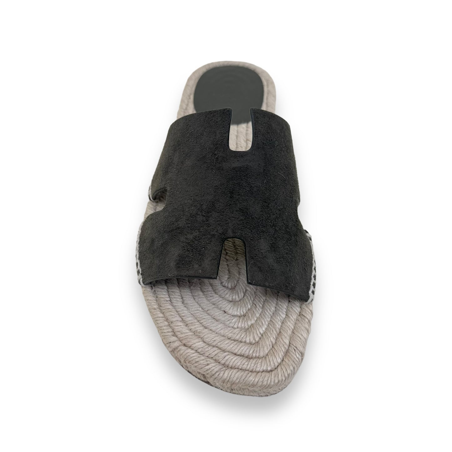 HERMES ANTIGUA ESPADRILLE VERT OLIVE UK8