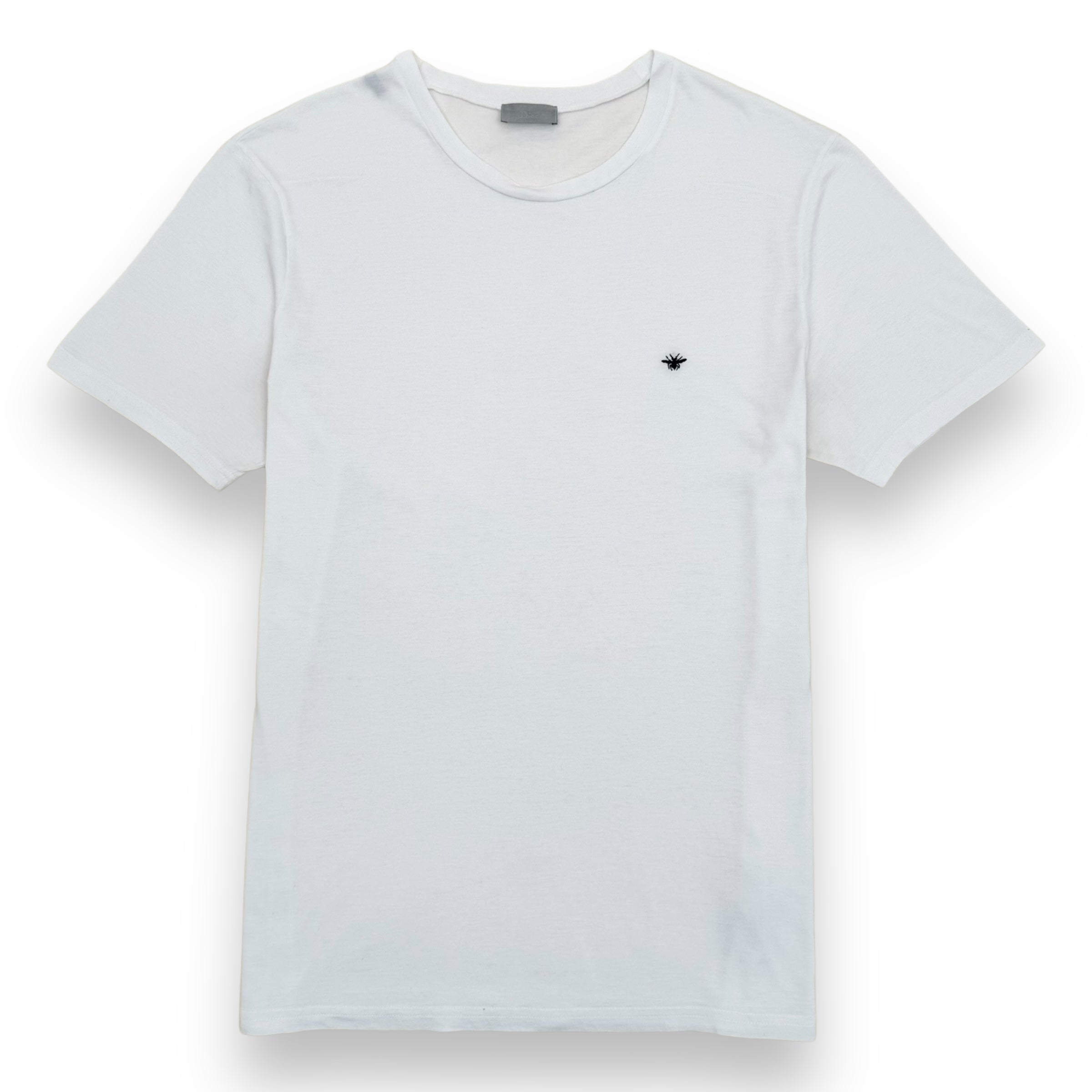 DIOR EMBOSSED BEE LOGO COTTON T-SHIRT WHITE XL