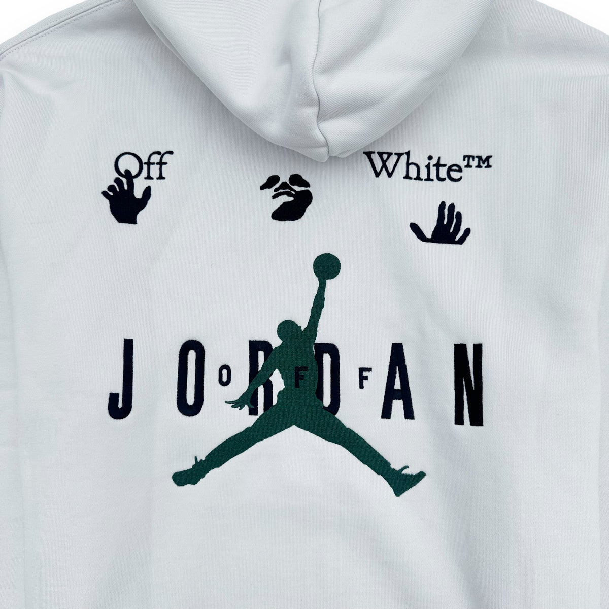 OFF-WHITE X JORDAN HOODIE WHITE / BLACK M