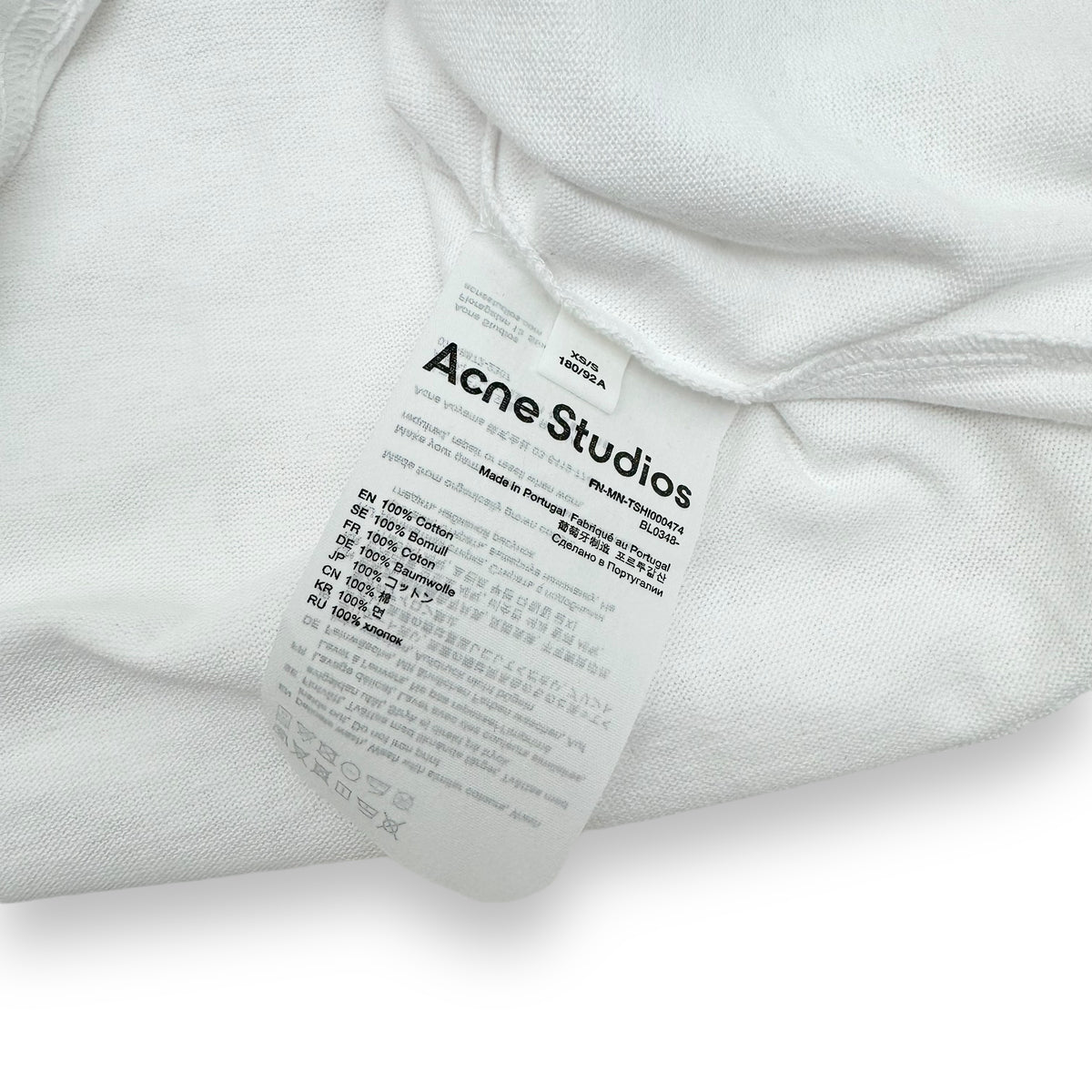 ACNE STUDIOS ENRIKO OVERSIZED LOGO-PRINT T-SHIRT WHITE S