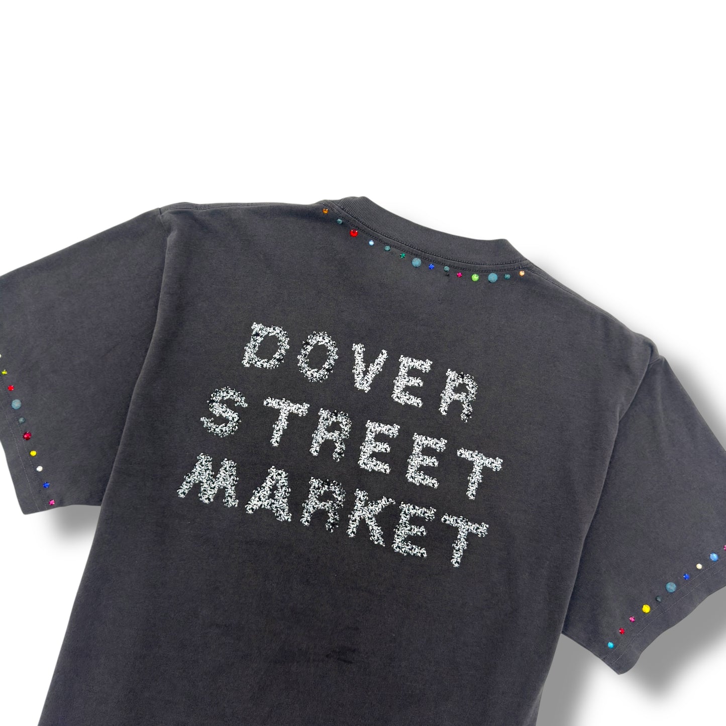 DENIM TEARS X DOVER STREET MARKET RHINESTONE WREATH T-SHIRT GREY XL