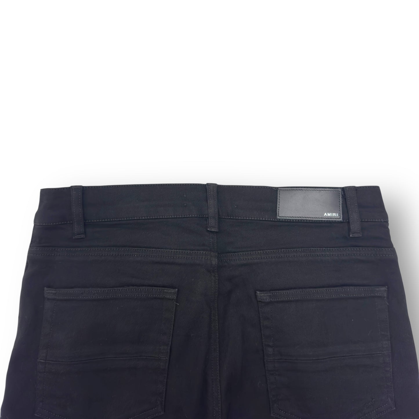 AMIRI BANDANA ART PATCH DENIM SKINNY JEANS BLACK W32