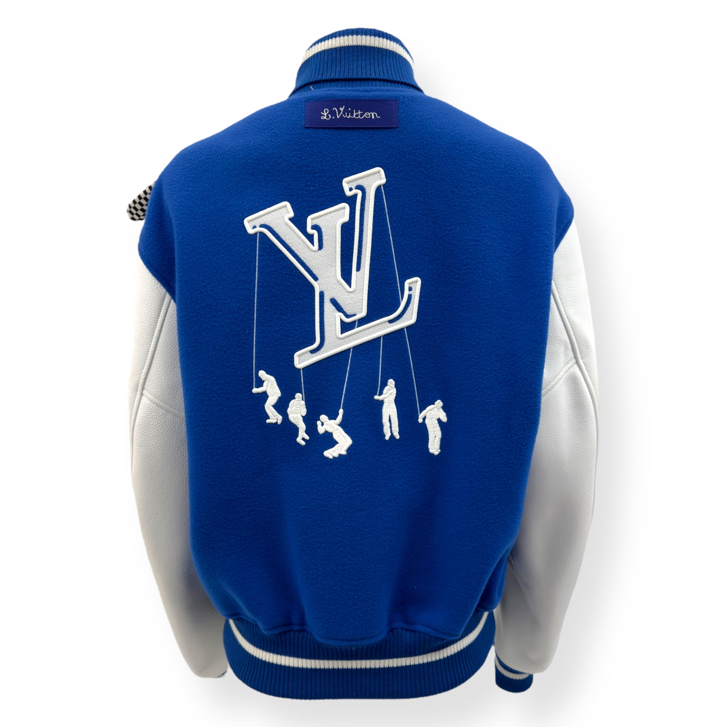 LOUIS VUITTON PUPPET VARSITY JACKET BLUE / WHITE 48 / S