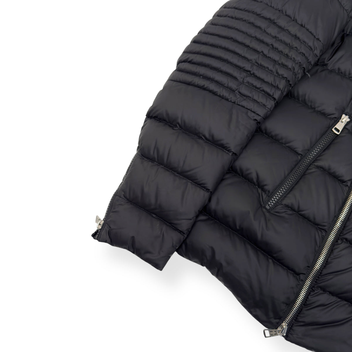 MONCLER AUBIN QUILTED SHELL DOWN JACKET BLACK 3 / M