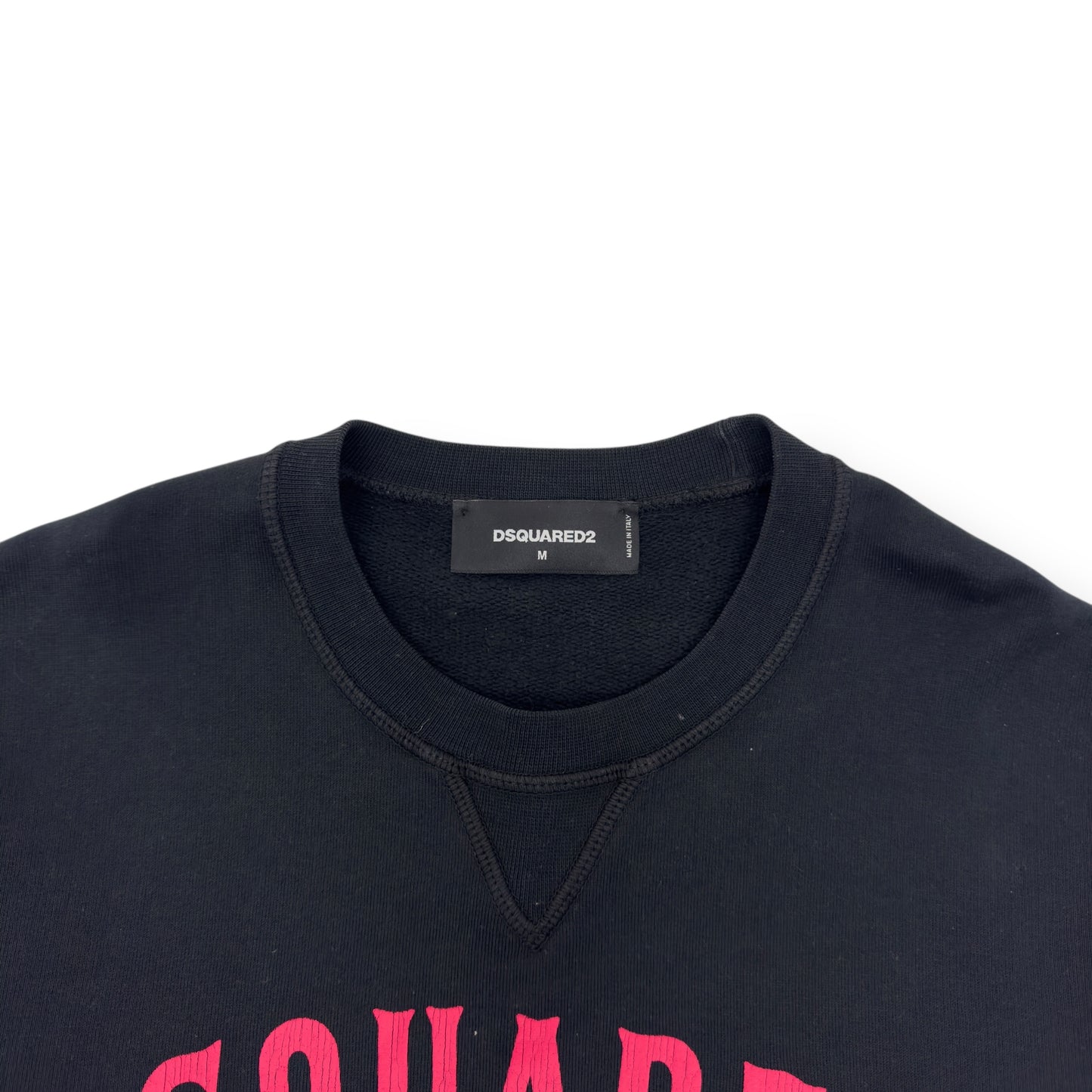DSQUARED2 LOGO PRINT SWEATSHIRT BLACK / RED M