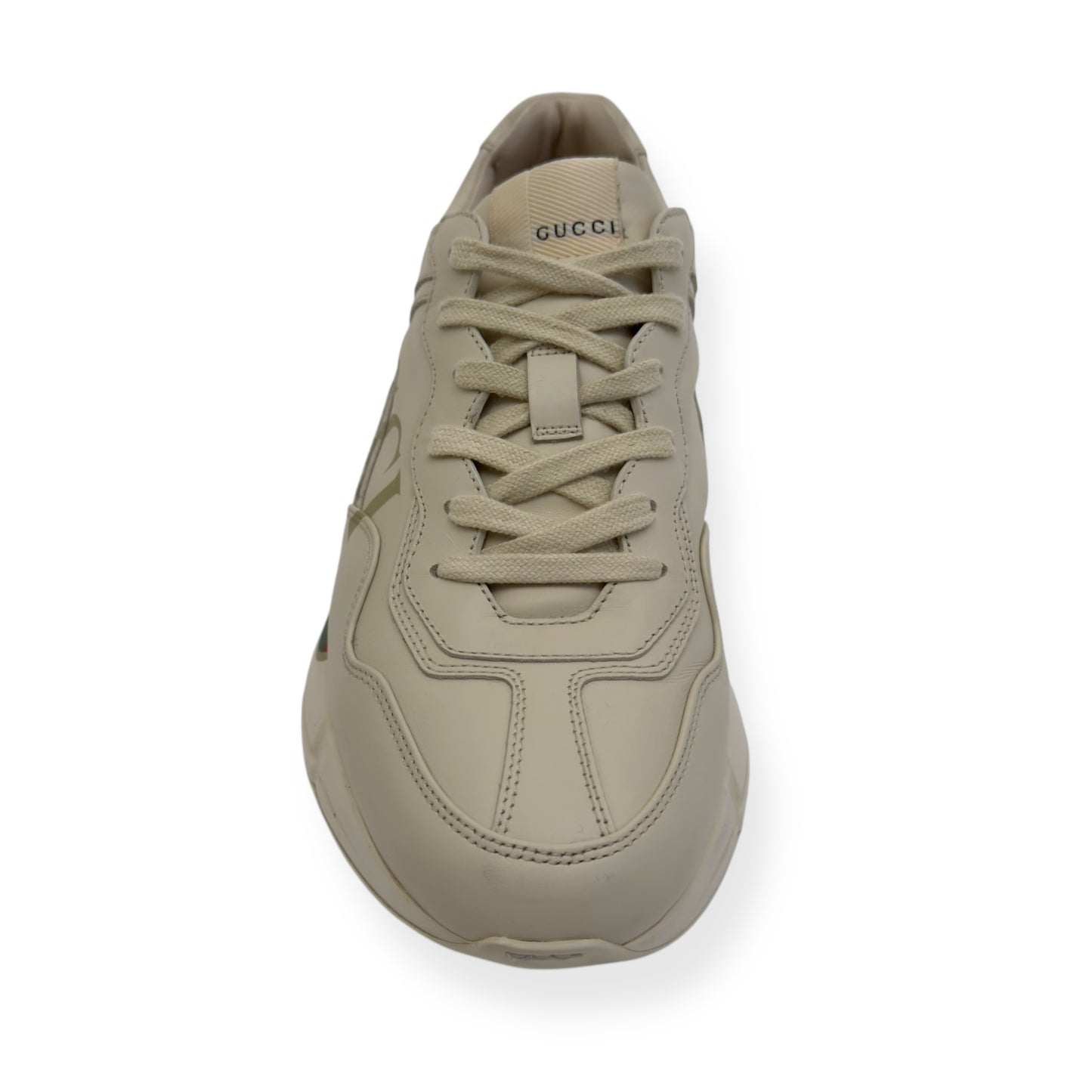 GUCCI RHYTON VINTAGE LOGO SNEAKER IVORY / RED UK6