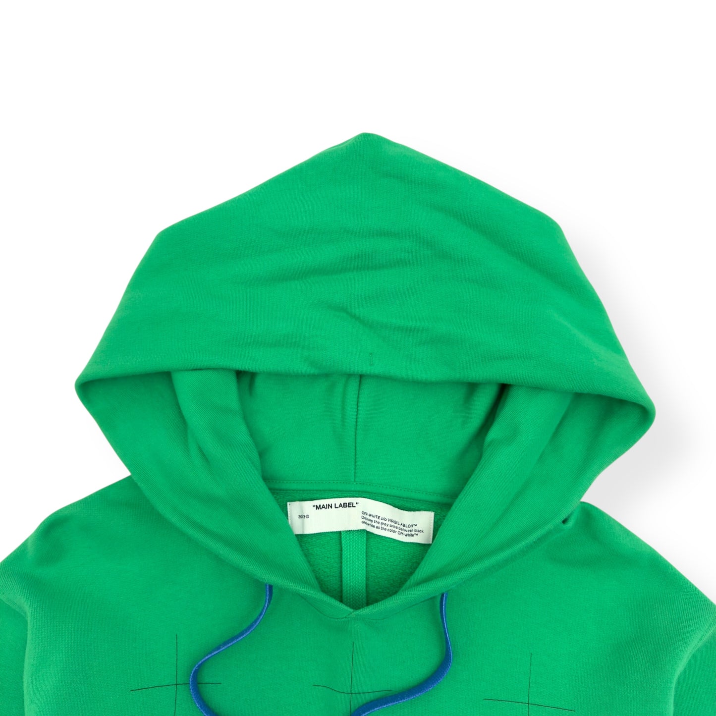 OFF-WHITE PUBLIC TELEVISION HOODIE GREEN / BLACK L