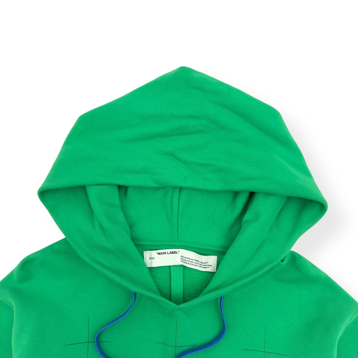 OFF-WHITE PUBLIC TELEVISION HOODIE GREEN / BLACK L