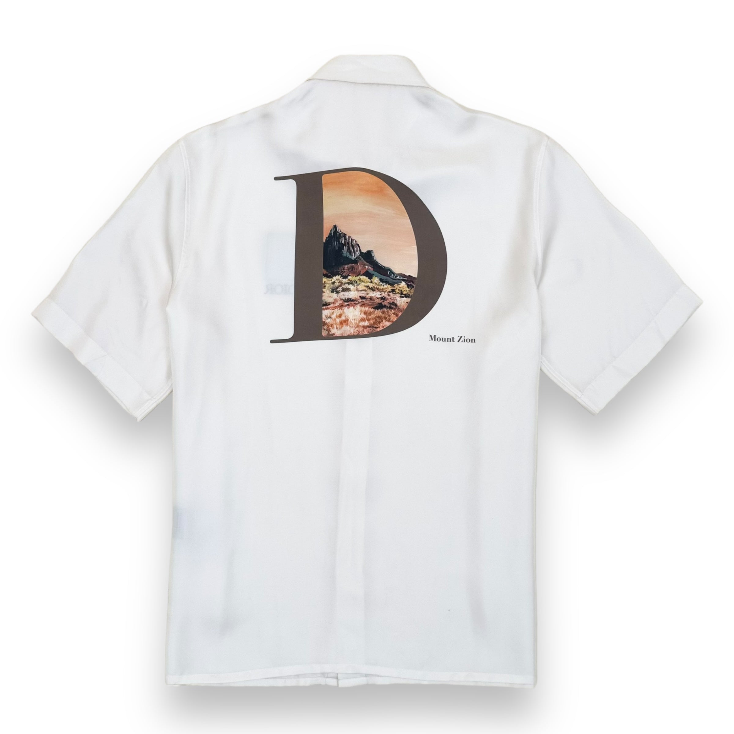 DIOR X JACK KEROUC ‘MOUNT ZION’ SILK SHIRT NATURAL L
