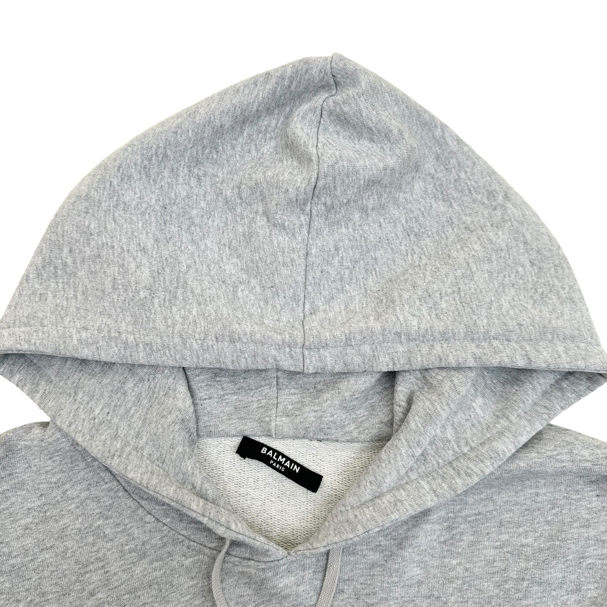BALMAIN PARIS HOODIE GREY M
