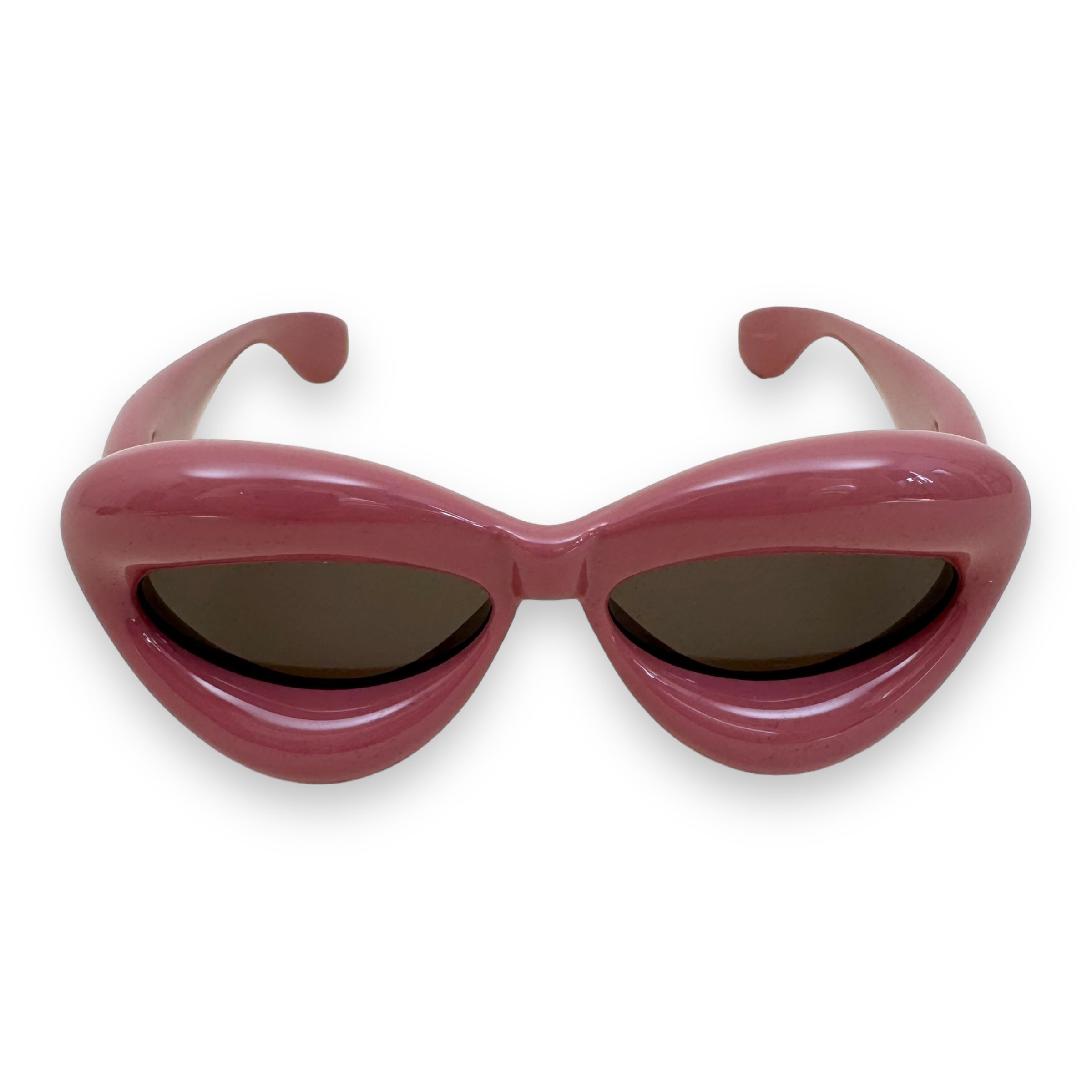 LOEWE INFLATED CATEYE NYLON SUNGLASSES PINK