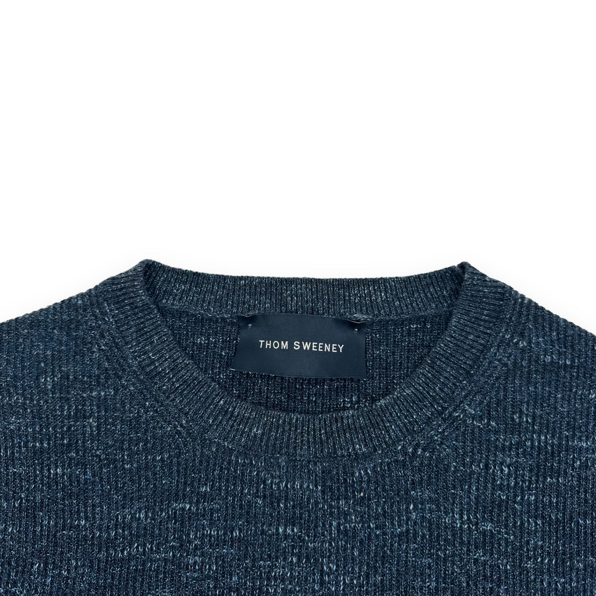 THOM SWEENEY COTTON KNIT CREWNECK SWEATSHIRT NAVY M