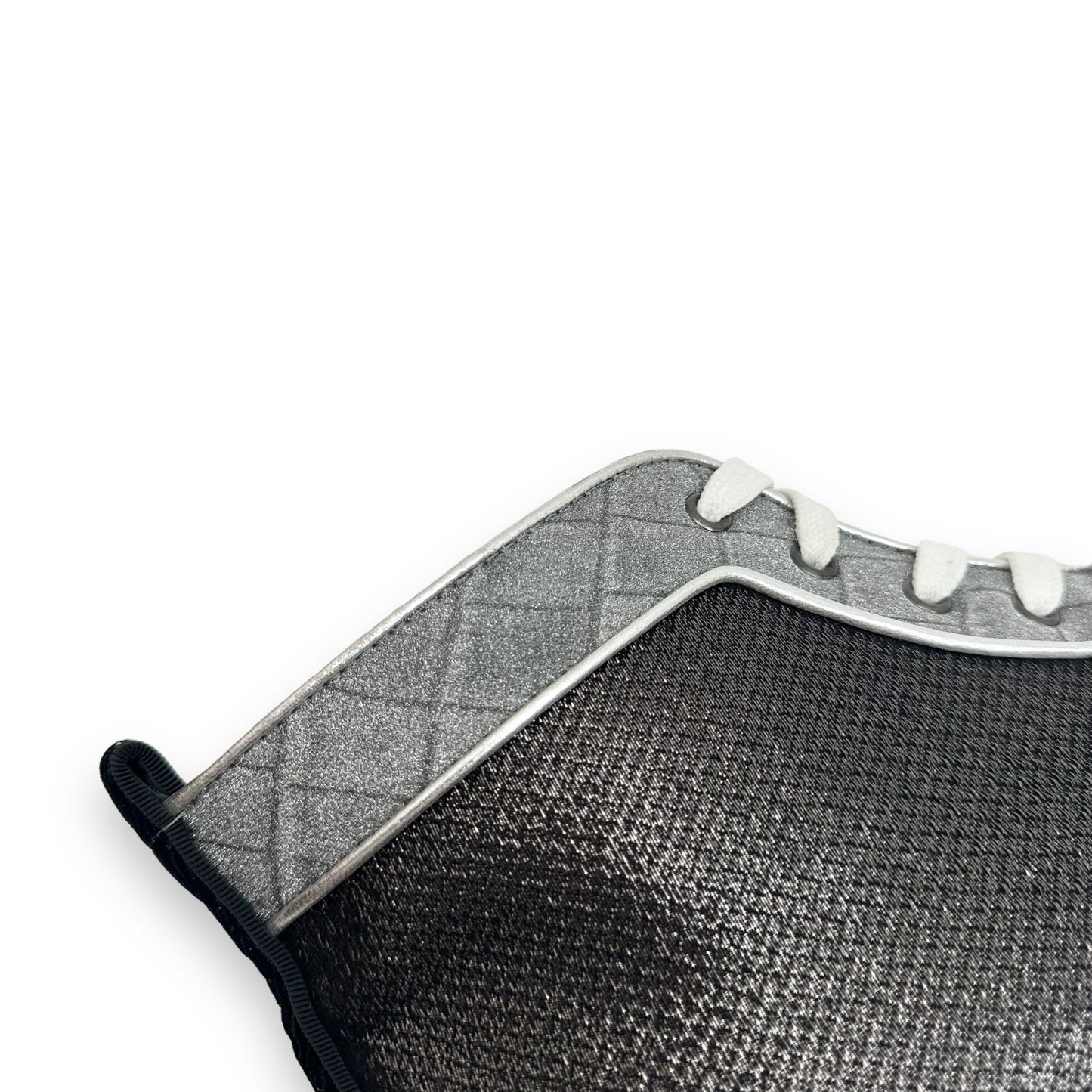 CHRISTIAN LOUBOUTIN LOU SPIKES ORLATO FLAT SNEAKER BLACK / SILVER UK11