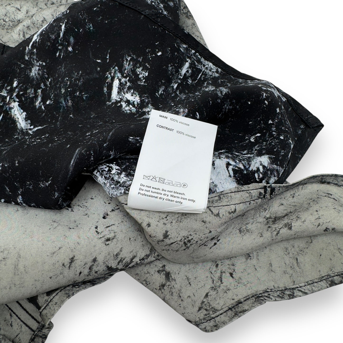 SONG FOR THE MUTE PAINT-SPLATTER SHORT SLEEVE SHIRT BLACK / GREY XL