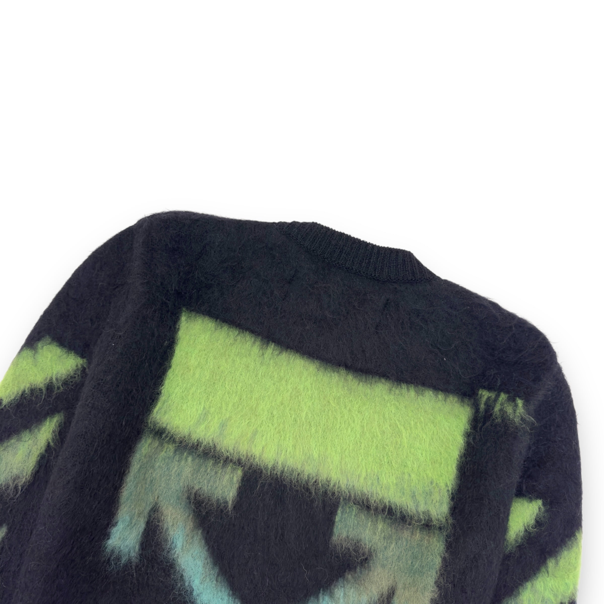 OFF-WHITE MOHAIR GRADIENT ARROW SWEATER BLACK M