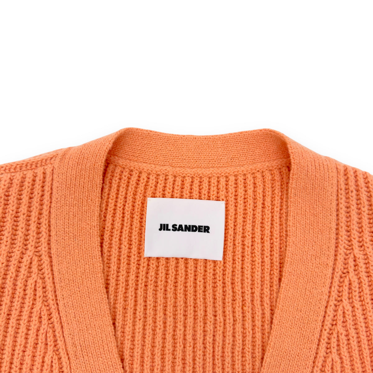 JIL SANDER WOOL CARDIGAN ORANGE 52 / XL