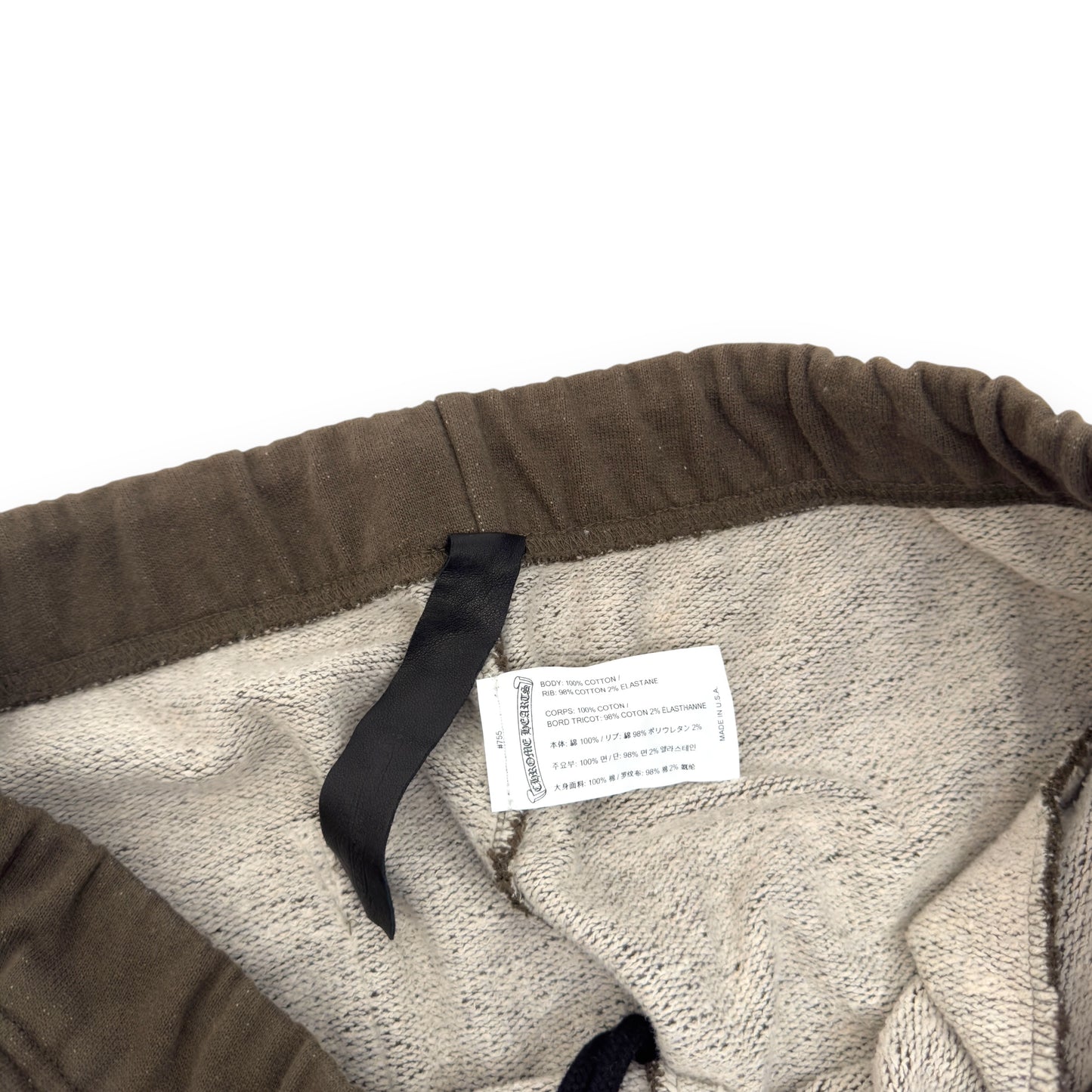 CHROME HEARTS VERTICAL LOGO SWEATPANTS OLIVE L
